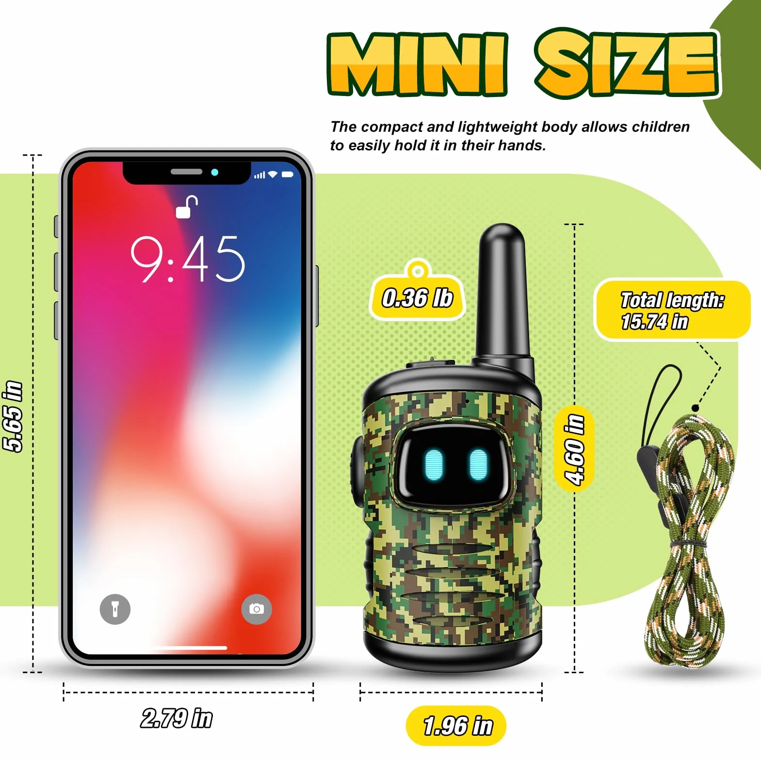 Adeokay Walkie Talkie Zabawki dla dzieci 3-7 lat Chłopcy i Dzieci - Kreatywne gry na zewnątrz