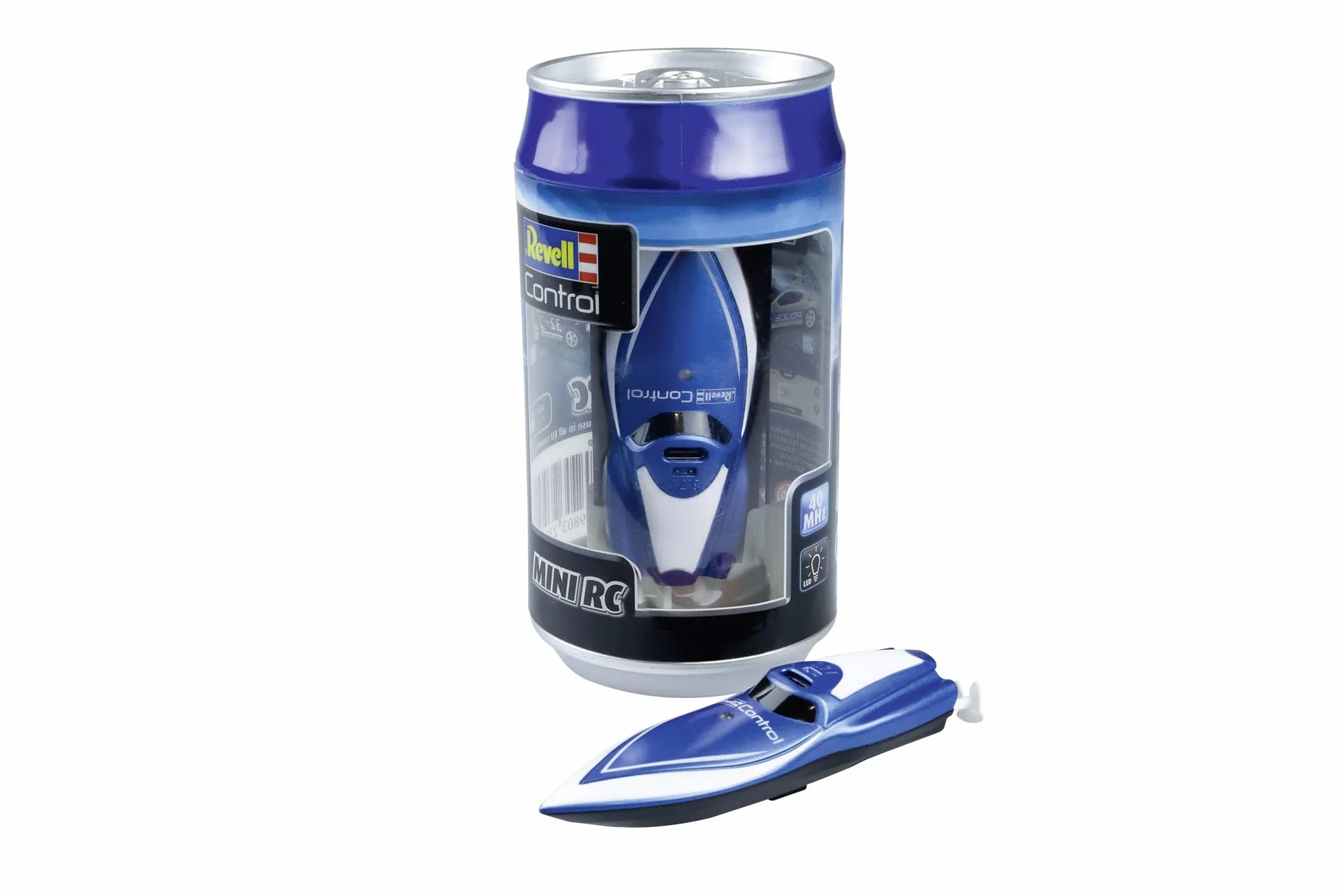 Revell Control 23570 Mini RC Speedboat-Blue z precyzyjnym sterowaniem 2,4 GHz, długość 7,5 cm