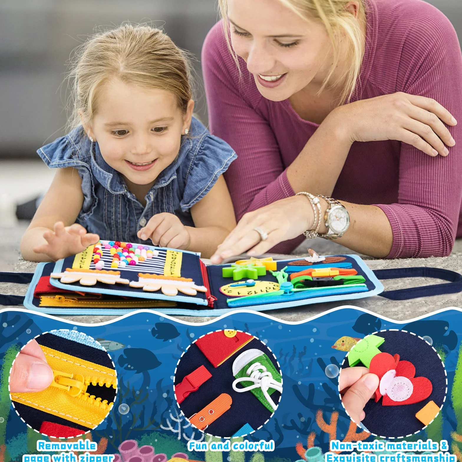 Busy Board, Montessori zabawka dla małych dzieci w wieku od 1, 2, 3, 4 lat, deska do aktywności dla niemowląt, Quiet Book Autism, Educational, zabawka podróżna, do przedszkola, podstawowa, sensoryczna