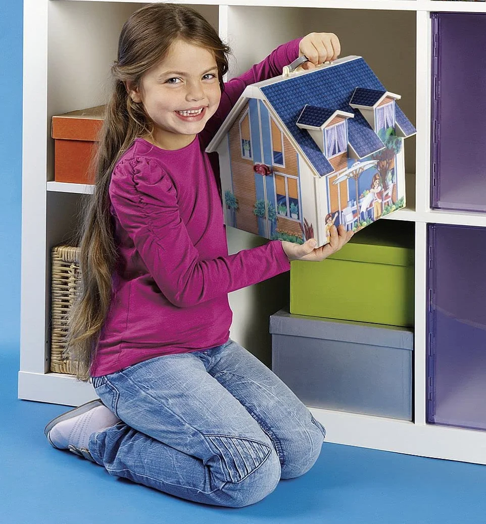 PLAYMOBIL Dollhouse 70985 Przenośny domek dla lalek, do złożenia i zabrania ze sobą, z wieloma dodatkami, od 4 lat