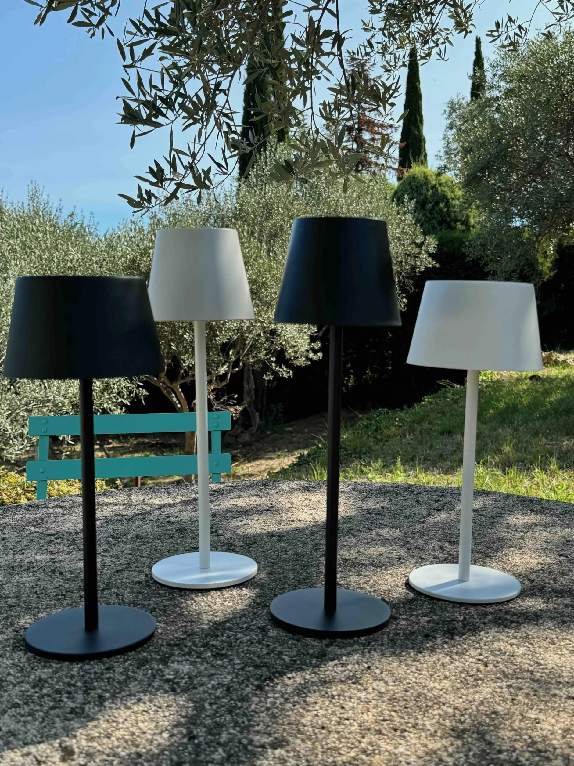 greenandco Akumulatorowa lampa stołowa, bezprzewodowa, do ponownego ładowania, ściemniana, z funkcją Touch Control, 3000-5000 K, CRI 90, 3600 mAh, nadaje się do użytku na zewnątrz, kolor: biały