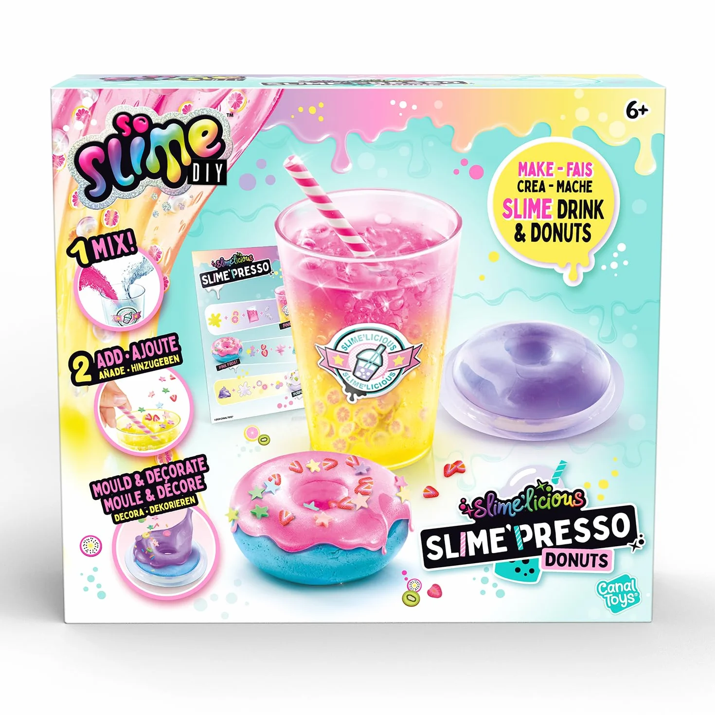 Canal Toys - Slime'Presso - Zrób i dostosowuj swoje pączki Slime DIY - SSC 257, Niebieski