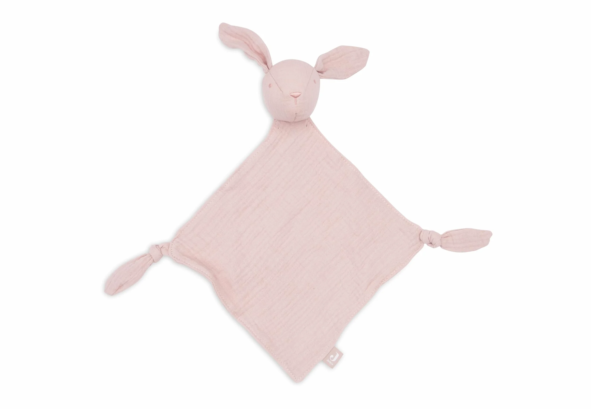 Jollein Chusta do przytulania dla niemowląt – Bunny Ears, Wild Rose – ręcznik do smoczka – 100% bawełna – chusta do wąchania – certyfikat Öko-Tex – brudny róż