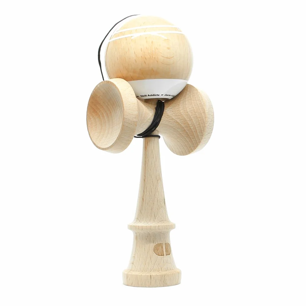 Kendama - drewno (do każdego poziomu umiejętności, łącznie z zestawem naklejek, zapasowym sznurkiem i aplikacją do nauki sztuczek)