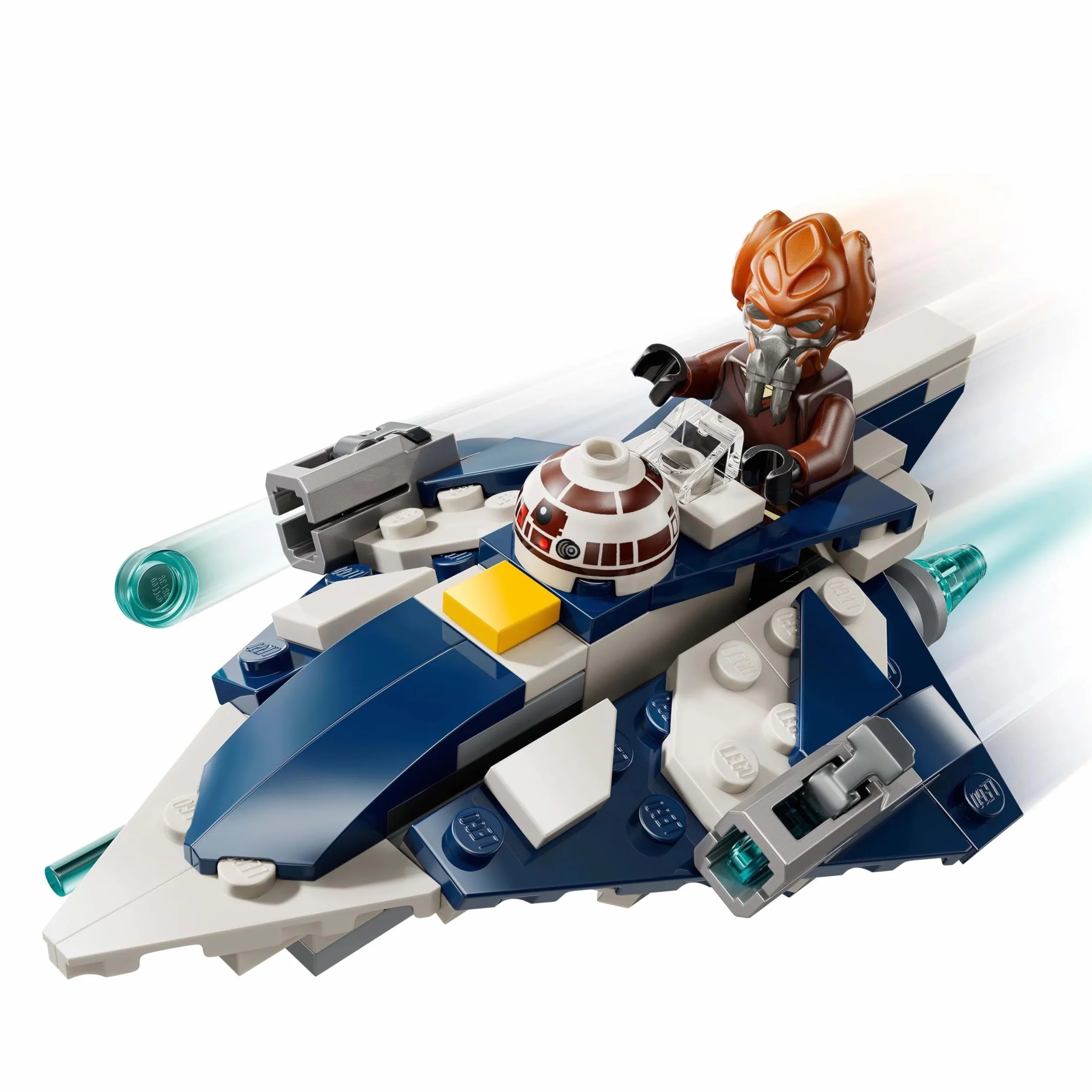 LEGO Star Wars Mikromyśliwiec Jedi Plo Koona z serialu Gwiezdne Wojny: Wojny klonów, zabawka dla dziecka do zbudowania z niebieskim mieczem świetlnym, prezent dla 6-latka, chłopca i dziewczynki 75400
