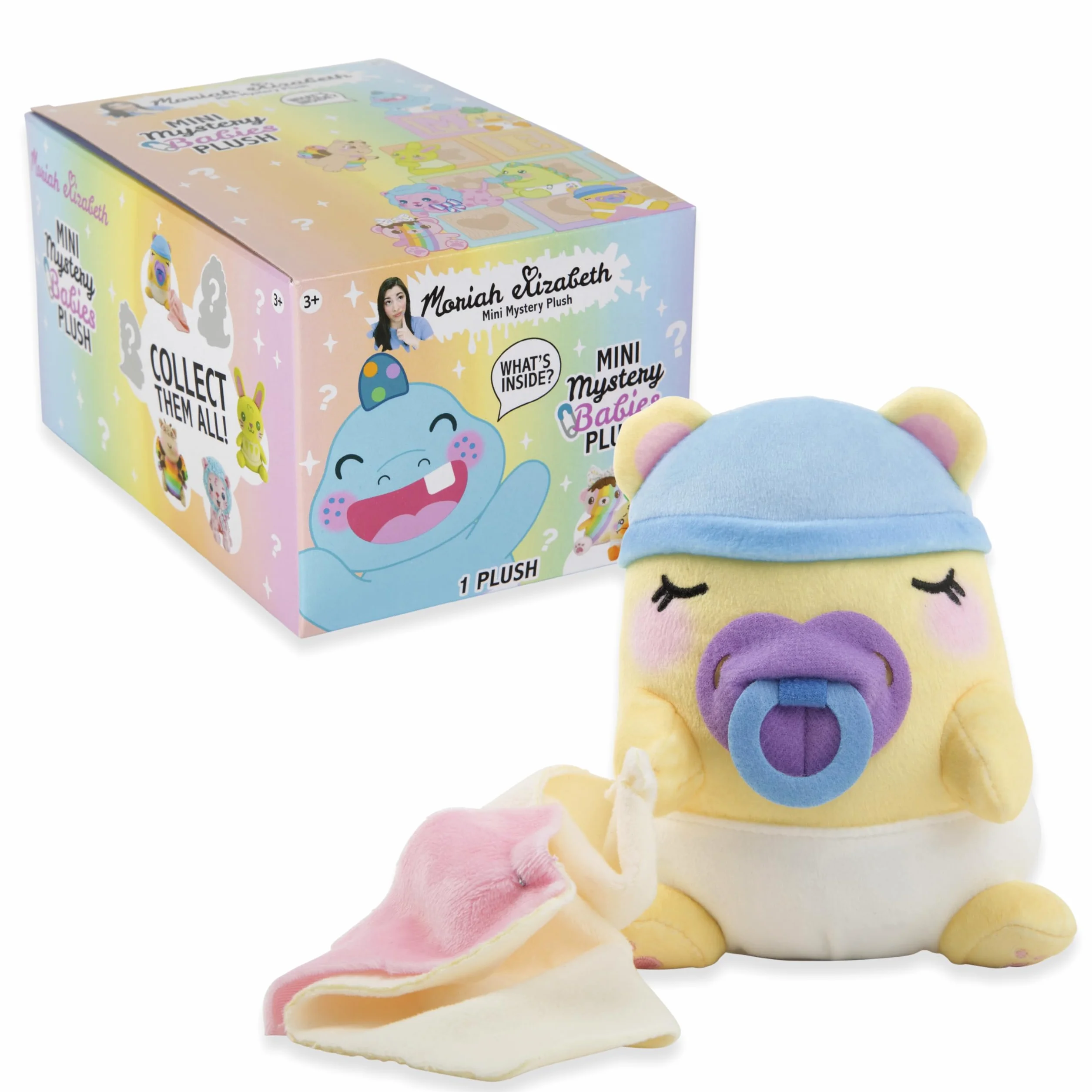 Moriah Elizabeth Mini tajemniczy plusz, seria 4, Baby Mystery Plush, YouTube Craft Channel, Blind Box, 1 z 8 możliwych, oficjalny produkt