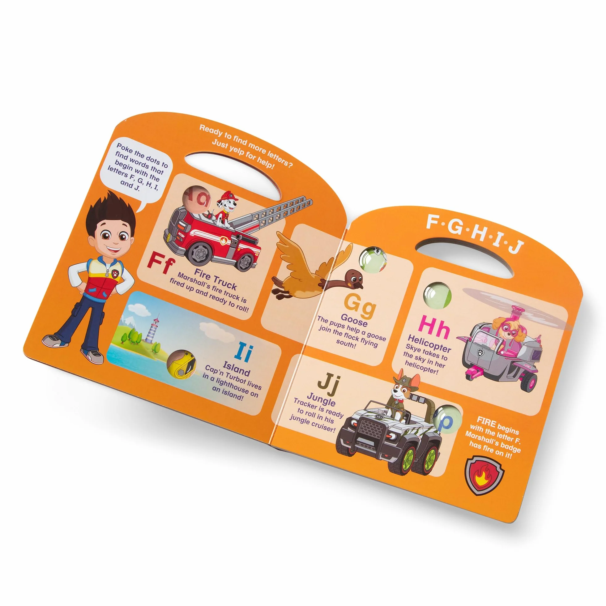 Książeczka dla dzieci PAW Patrol Melissa & Doug – Poke-A-Dot: Przygoda z alfabetem