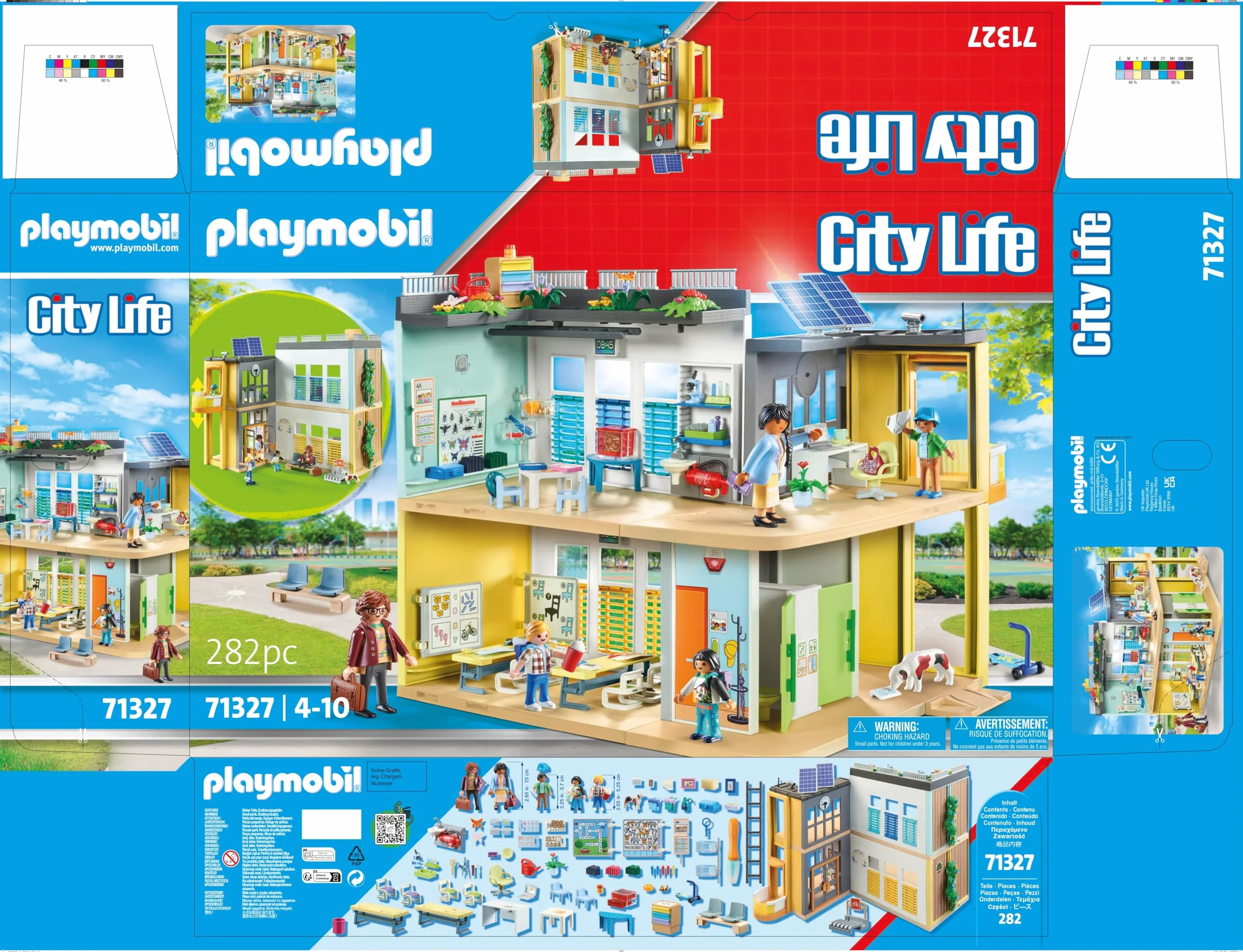 PLAYMOBIL City Life 71327 Duża Szkoła, od 4 Lat