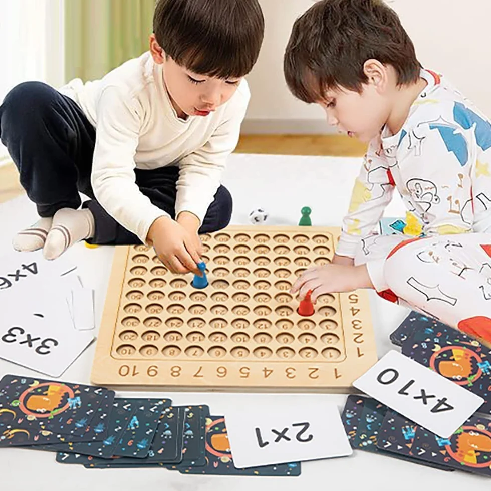 Montessori tablica do mnożenia, gra edukacyjna, zabawka Montessori, nauka liczenia