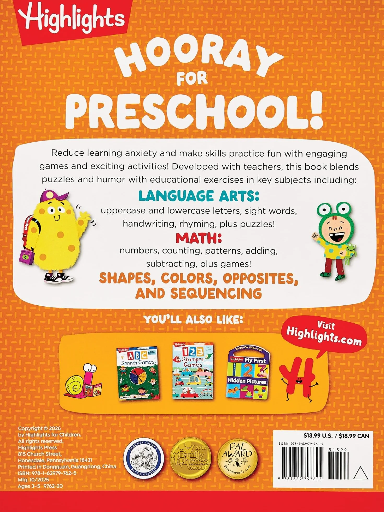 Preschool Big Fun Workbook: 256-Page Preschool Learning and Activity Workbook Full of Preschool Math, Writing Practice, Shapes Practice, Puzzles and More
