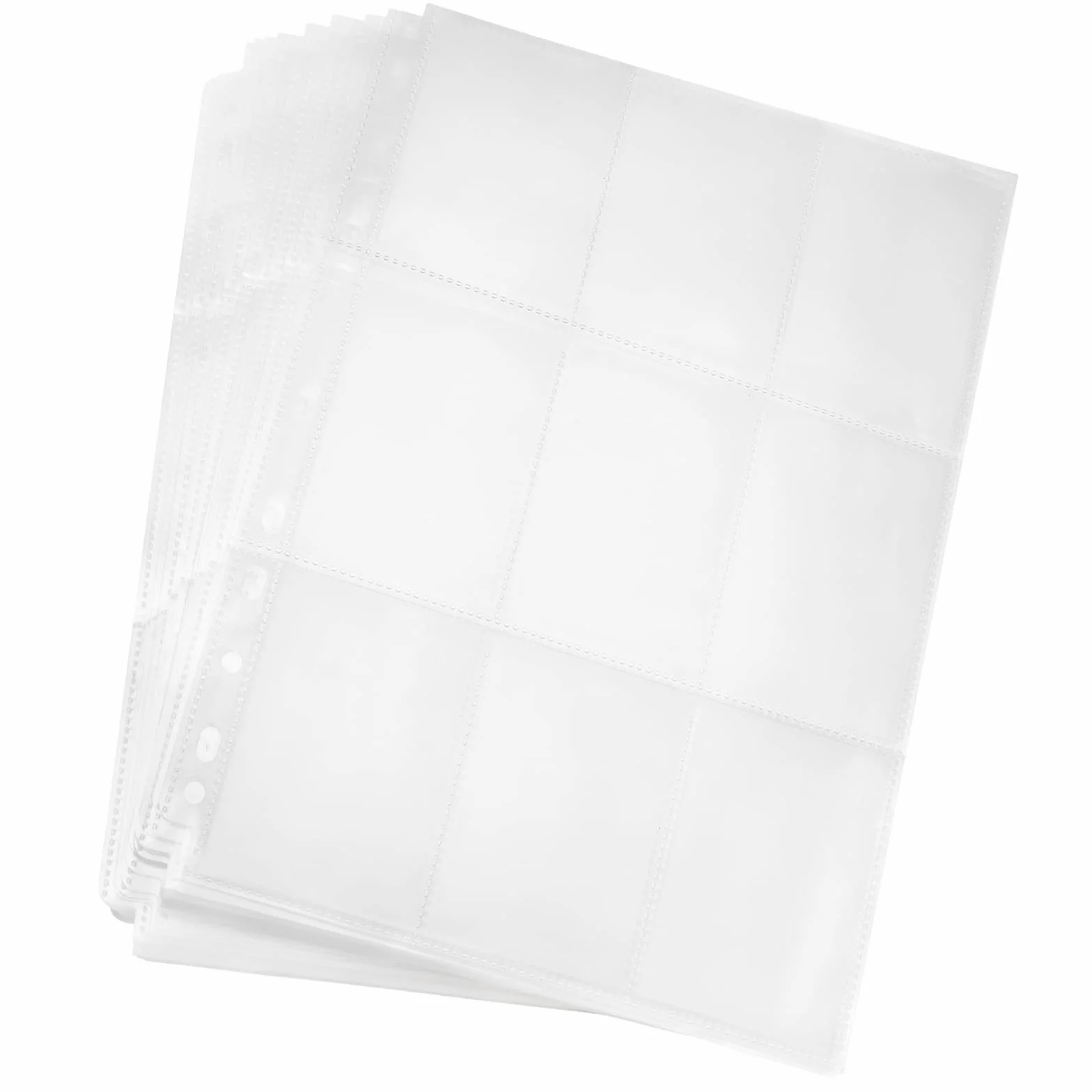 Carehabi - 540 kieszeni na karty kolekcjonerskie, 30 stron na 18 kieszeni, puste foldery, dwustronne rękawy na karty, 11 otworów, przezroczyste akcesoria do kart kolekcjonerskich, 29 x 21 cm,
