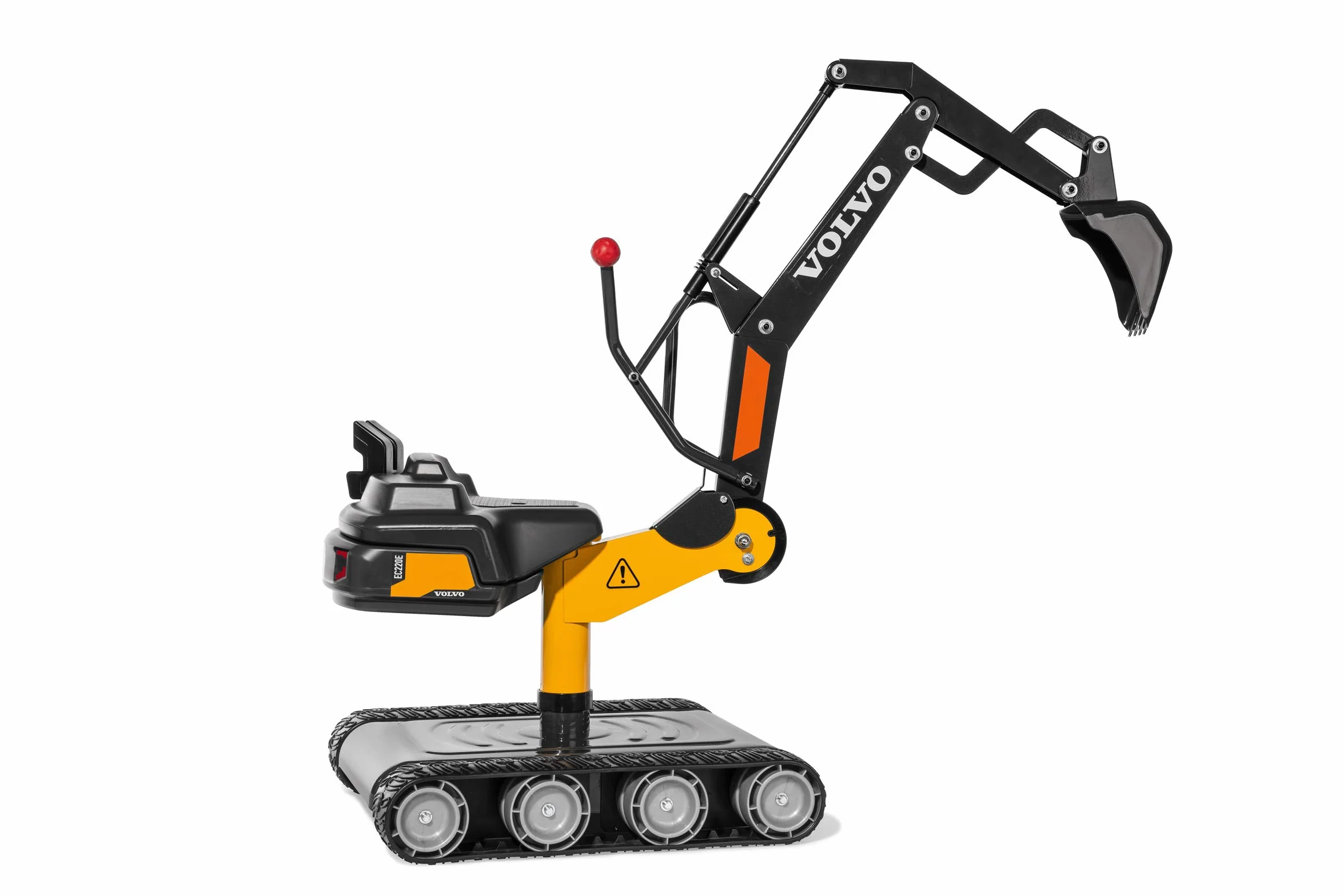 Rolly Toys RollyDigger XL Volvo koparka do siedzenia (zabawka do piasku, kolor czarny/żółty, dla dzieci w wieku 3-8 lat) 513222