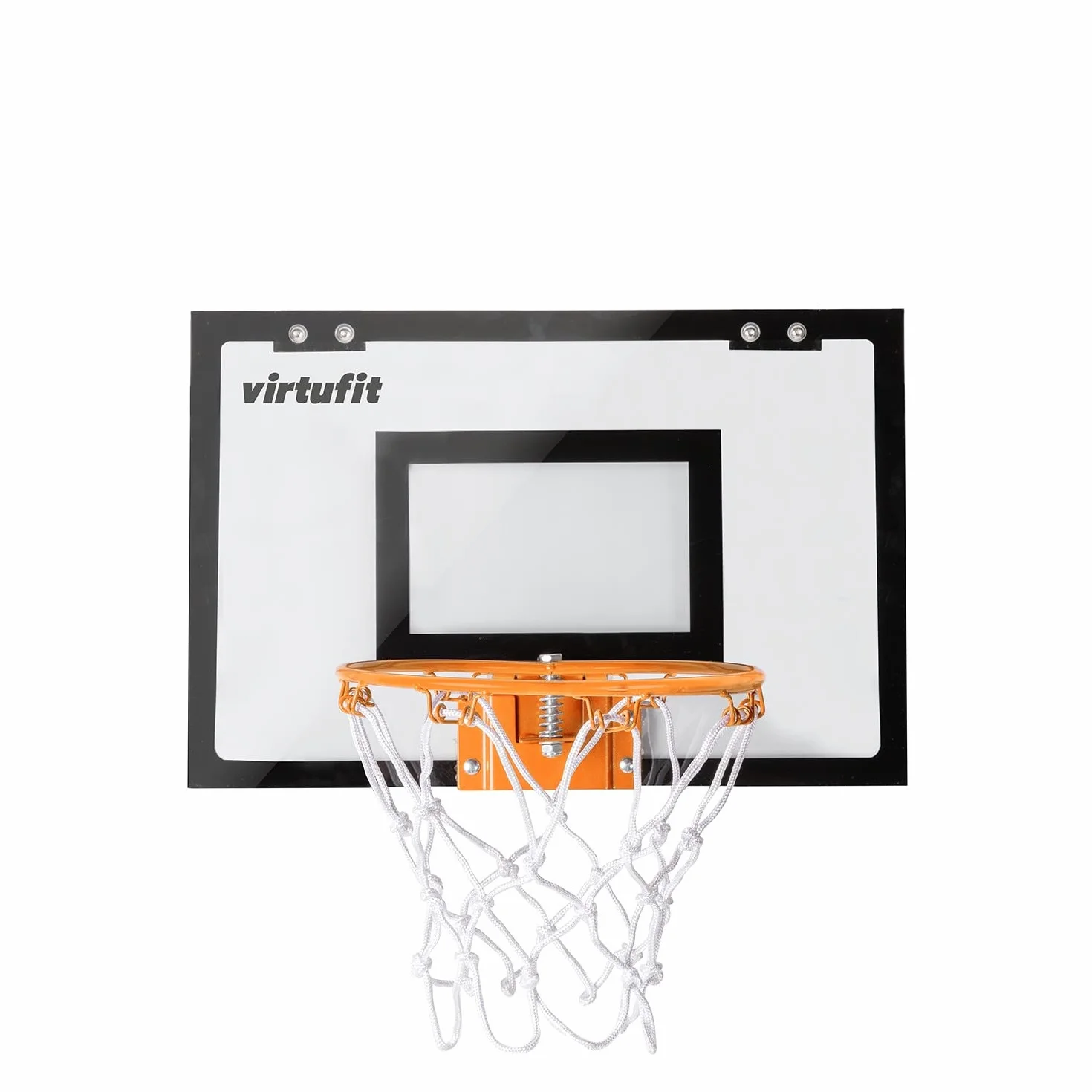 VirtuFit Pro Mini deska do koszykówki z 2 piłkami i pompką, czarna