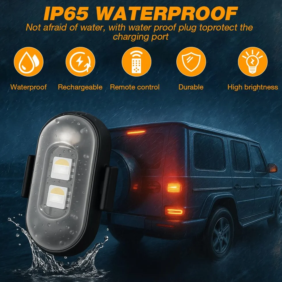 bezprzewodowe światła LED, 8 sztuk, stroboskop, światło do drona, 8 kolorów, lampa błyskowa LED z pilotem zdalnego sterowania, lampa błyskowa LED do samolotu, Flylights, oświetlenie podwozia do