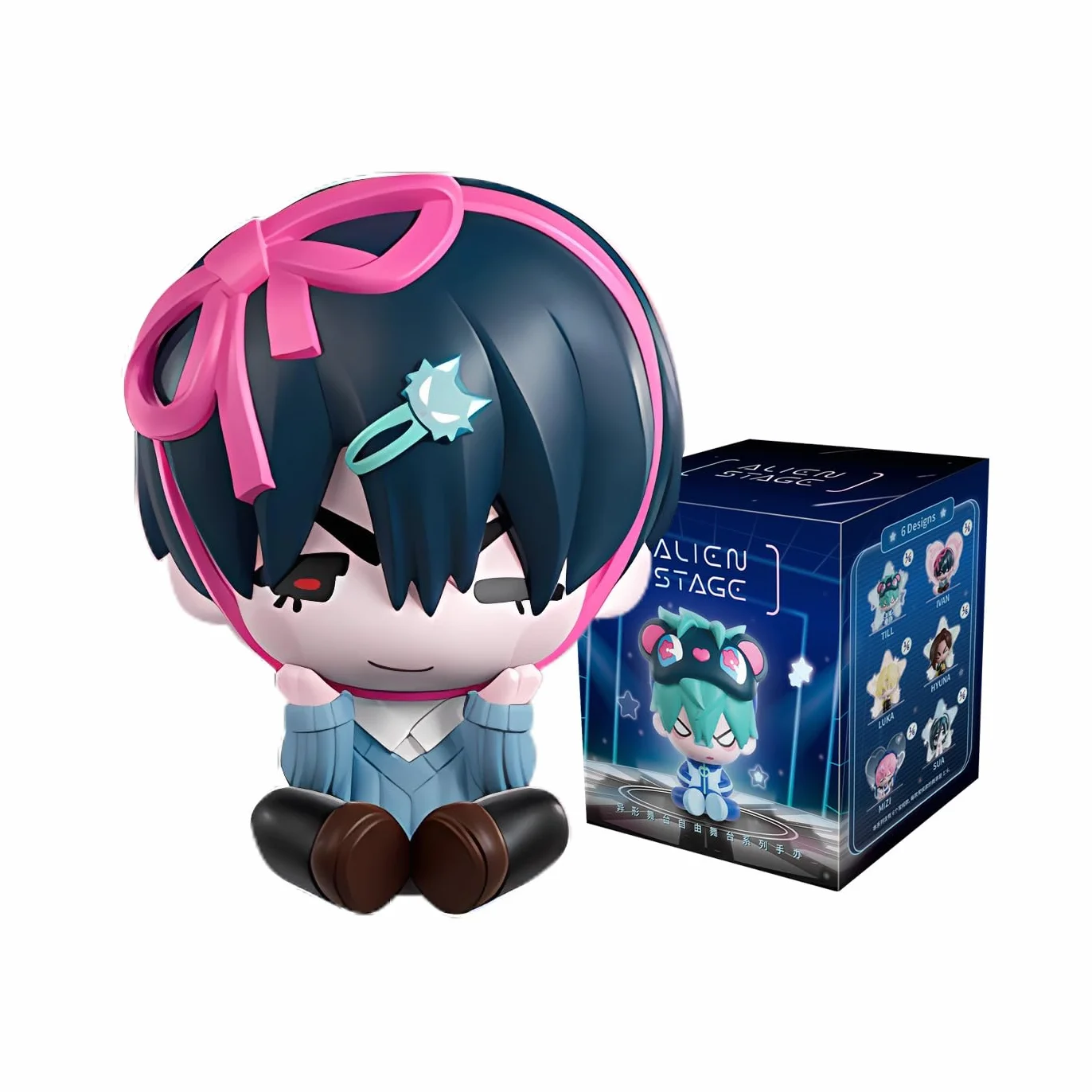 YJacuing Alien Stage Free Stage Series Blind Box Figurki, Anime ALNST oficjalnie licencjonowane tajemnicze statuetki (pojedyncze pudełko, zawiera losową figurkę)