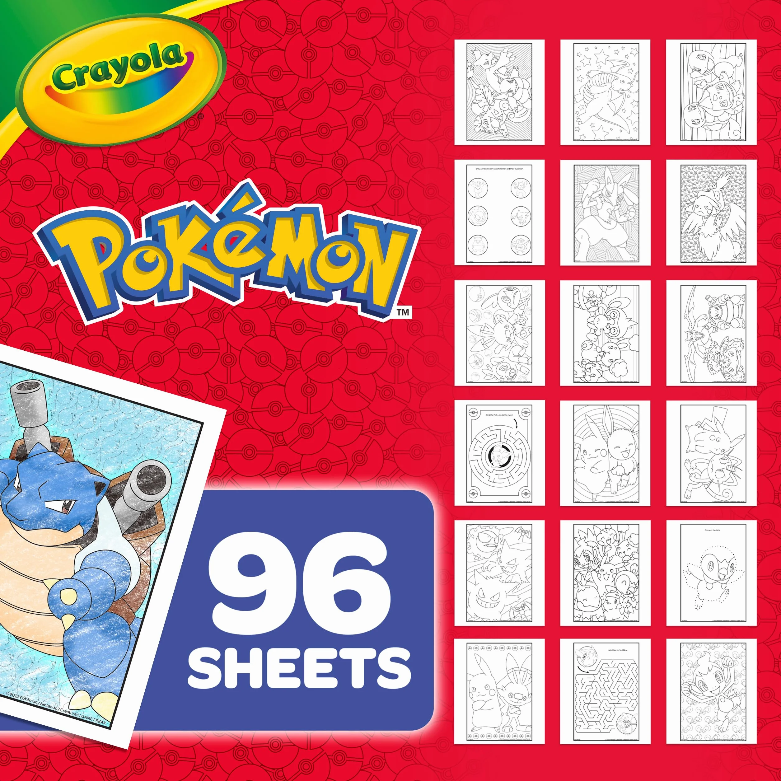Crayola Coloring Book-Pokemon, 96 Pages 42732