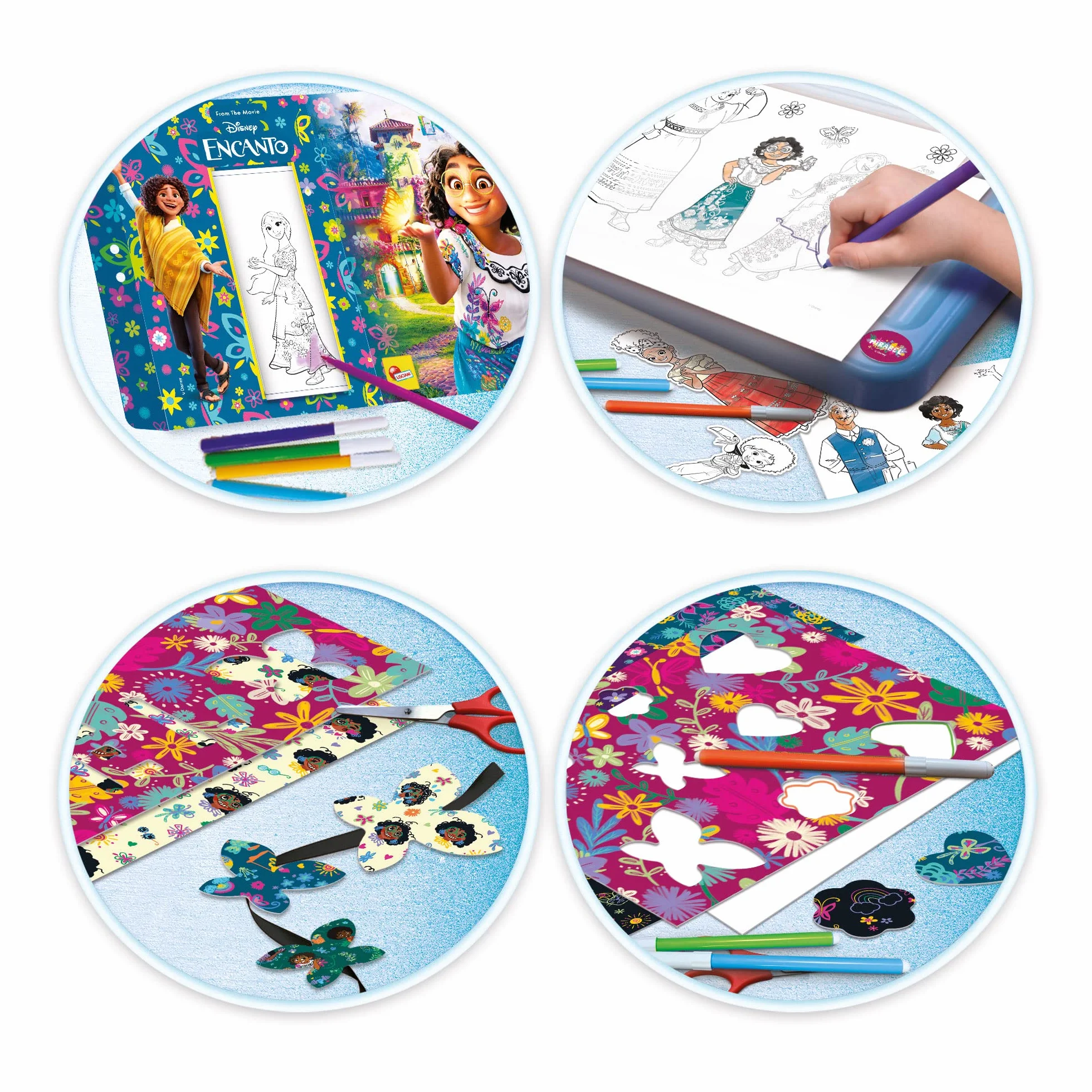 Lisciani - DISNEY ENCANTO - Luminous Tablet do rysowania - dla dzieci od 4 lat - rozwija kreatywność i wyobraźnię - wielokolorowy - Wyprodukowano we Włoszech