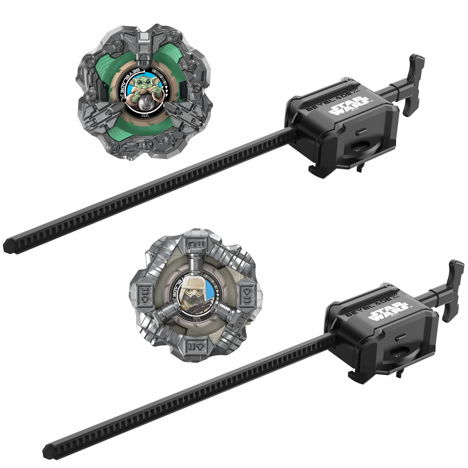 Beyblade X Gwiezdne wojny Collab Grogu kontra Snowtrooper 2 zabawkowe bączki Takara Tomy