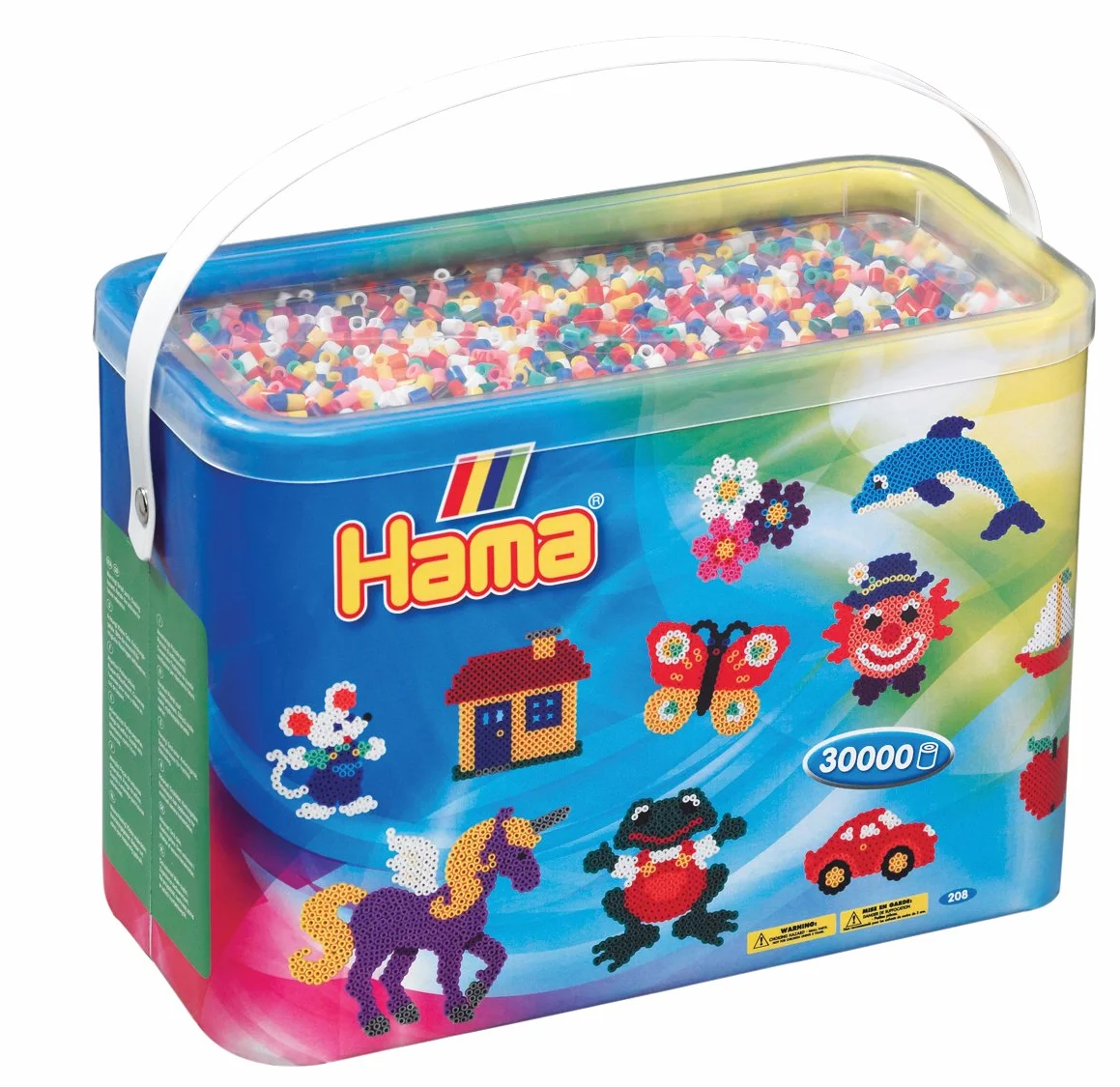 Hama - Midi Baril 30000 Perles Mixte 10 Coul, 208-00