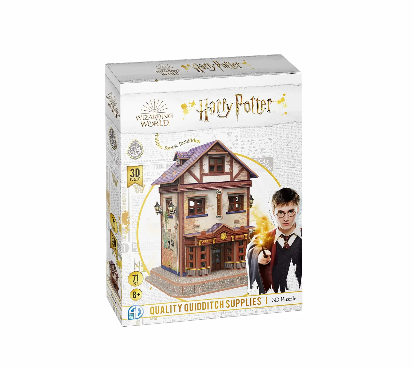 Asmodee - HARRY POTTER - Puzzle 3D ze sklepu z akcesoriami do quidditcha - wierne odwzorowanie - Dla dzieci od 8 lat - 1 gracz - 120 minut czasu - wciągająca kreatywna rozrywka - wersja francuska