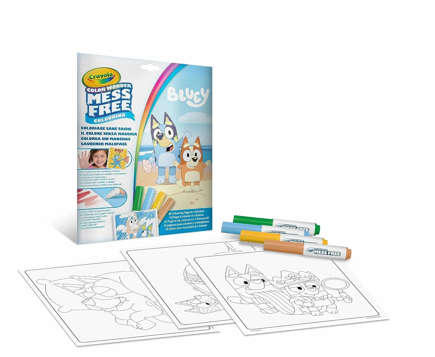 CRAYOLA - Color Wonder, Kolor Wygodowy Zestaw, Bluey Motyw, Kreatywna aktywność dla dzieci, wiek 3,4,5 lat