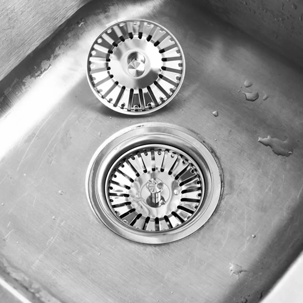 84 mm korek do zlewu kuchennego ze stali nierdzewnej – uniwersalny filtr do zlewu, zapobiegający blokowaniu, kosz do zlewu, do zlewu kuchennego, otwór 84-85 mm