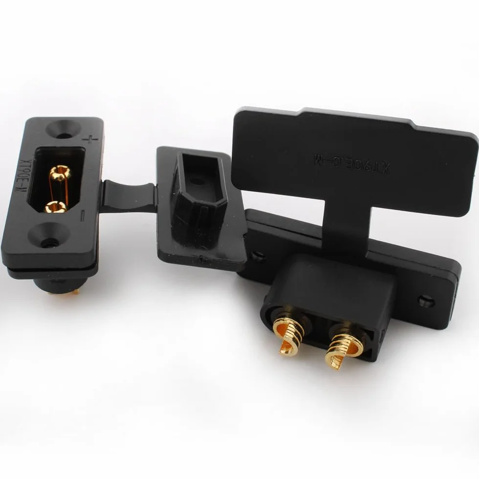 RUNCCI-YUN 10 par XT90E-M XT90h XT90H złącze męskie typu Bullet Connector wtyk kablowy z gumową nasadką, śruby zabezpieczone przed wodą do akumulatora Lipo XT90