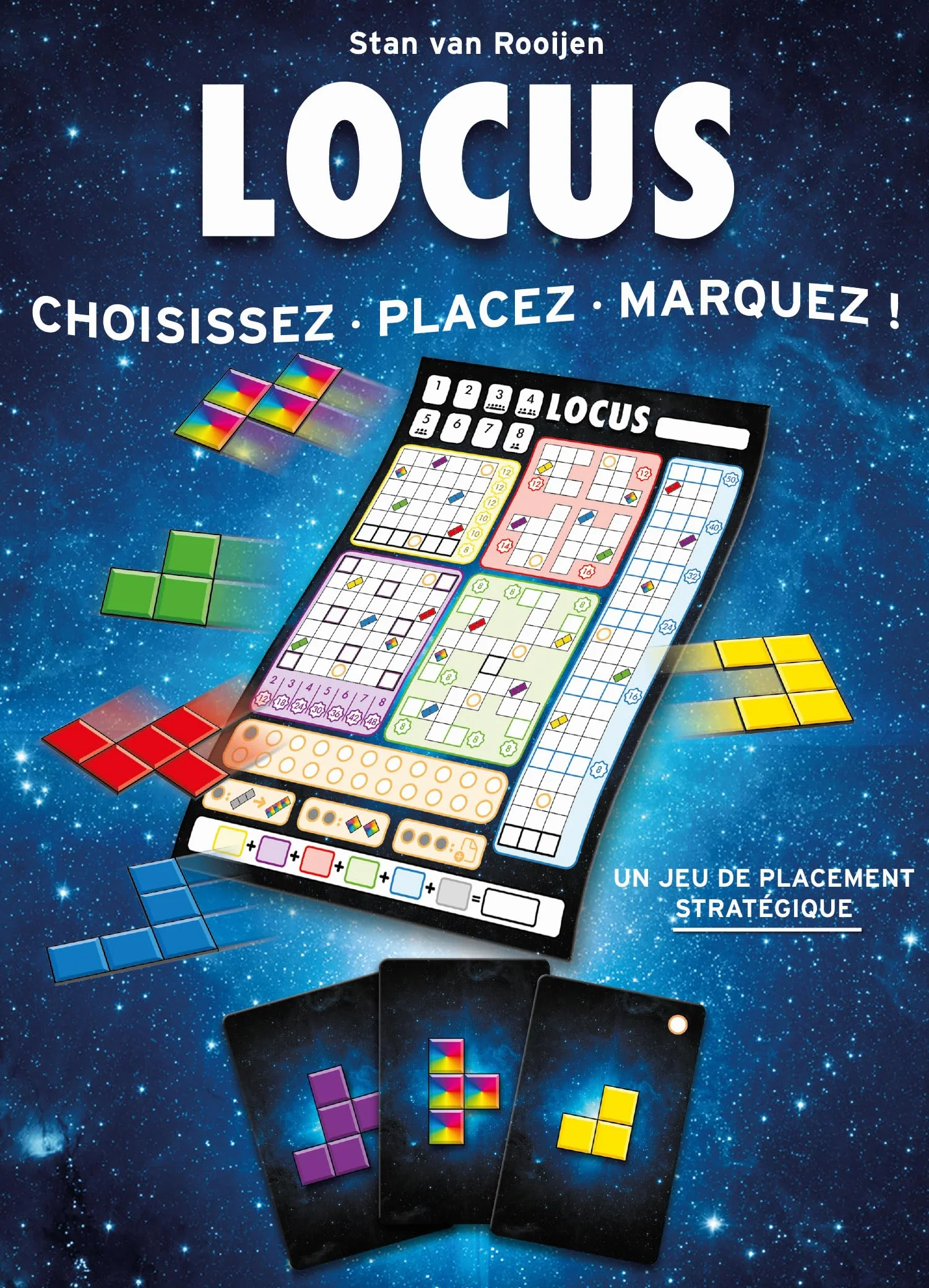 Asmodee - Locus - Tucker's Fun Factory - Strategiczna gra logiczna - Umieszczenie i optymalizacja - od 8 lat - 1 do 5 graczy - 30 min - w języku francuskim