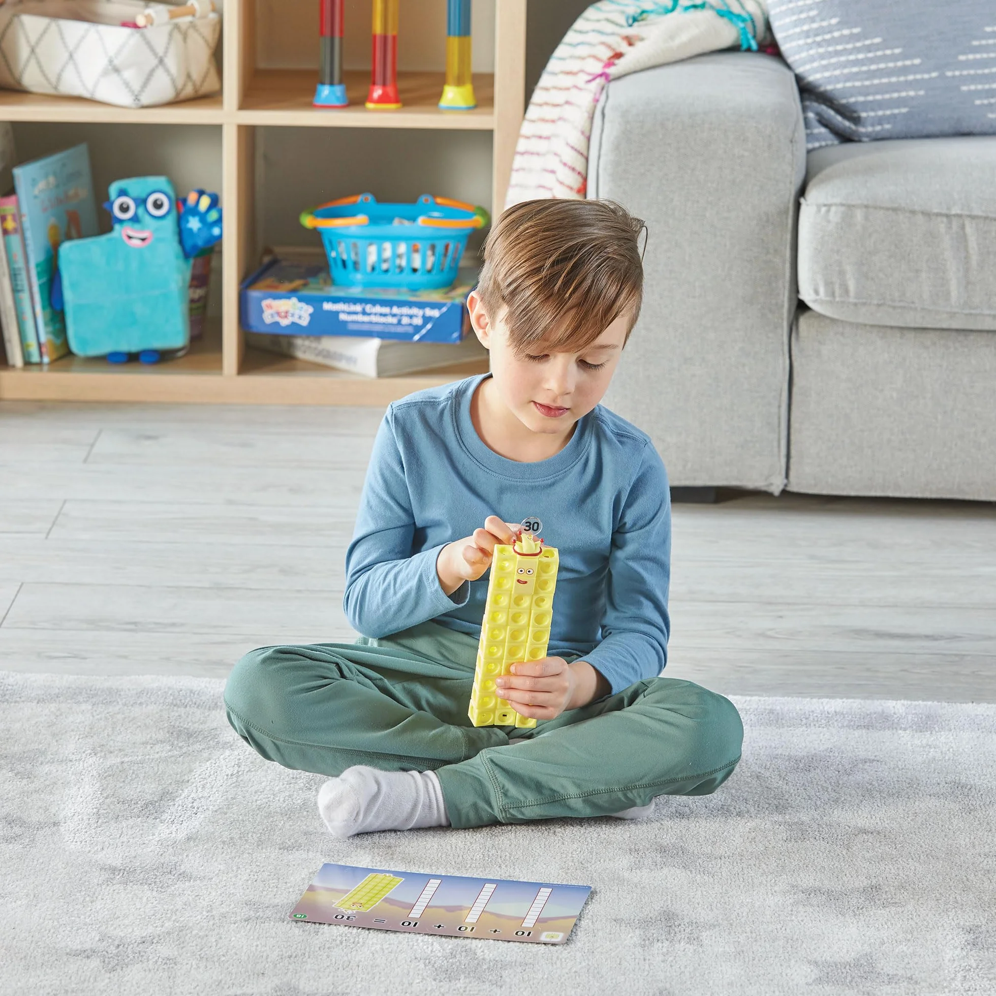 Learning Resources MathLink Cubes Numberblocks 21–30 Zestaw Aktywności, Zabawki dla Dzieci w Wieku 3 Lata, 20 Aktywności Powiązanych z Serialem TV, Zabawki Sensoryczne dla Autyzmu