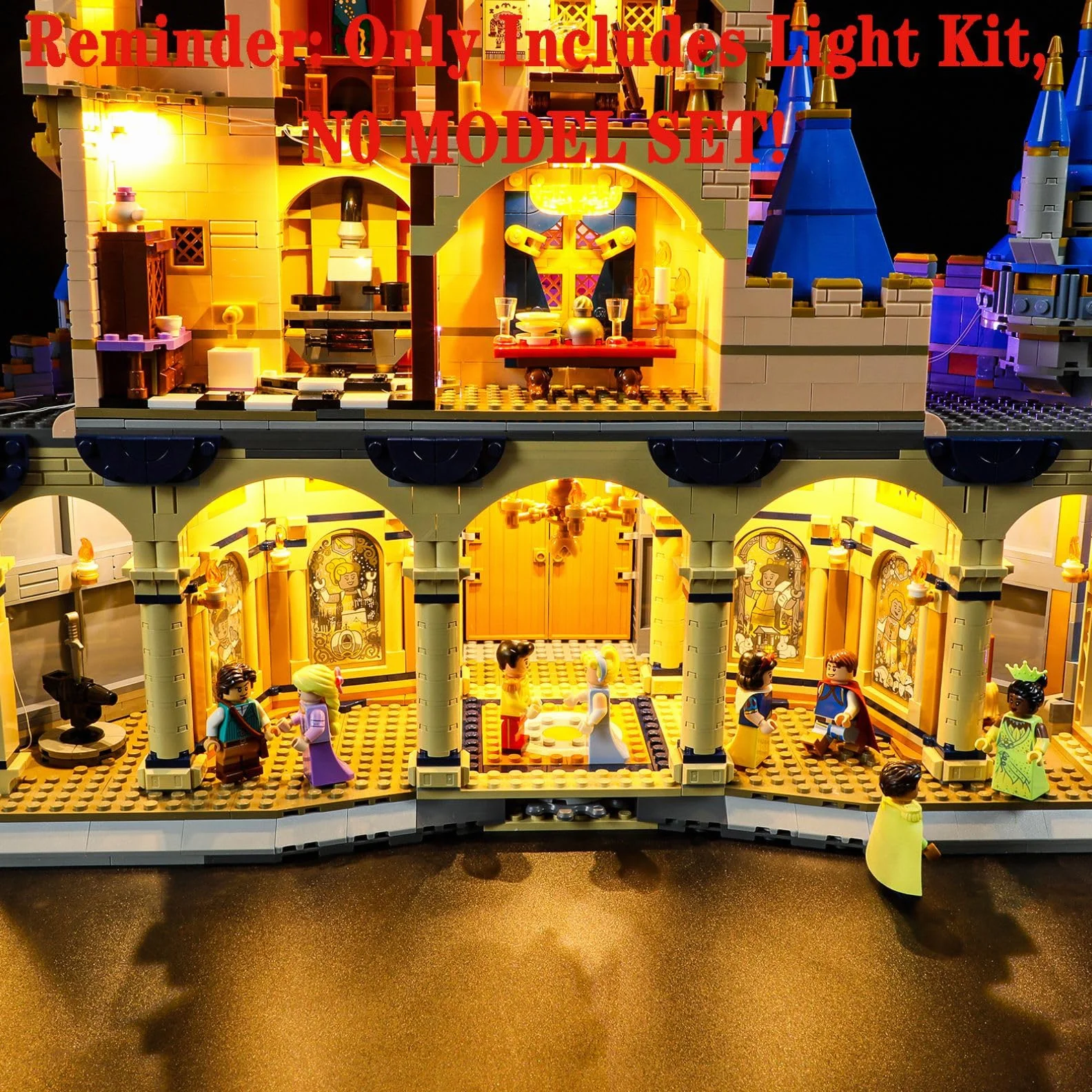 Zestaw oświetlenia LED kompatybilny z modelem 43222 Disney Castle