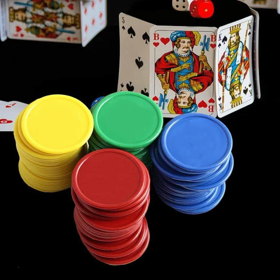 Żetony do bingo i pokera 200 szt. 10 kolorów plastikowe do nauki liczenia