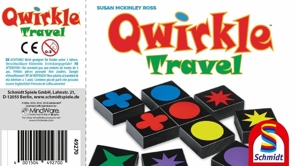 Schmidt Spiele Travel Qwirkle SSP49270 Gra Wielokolorowy Od 6 Lat