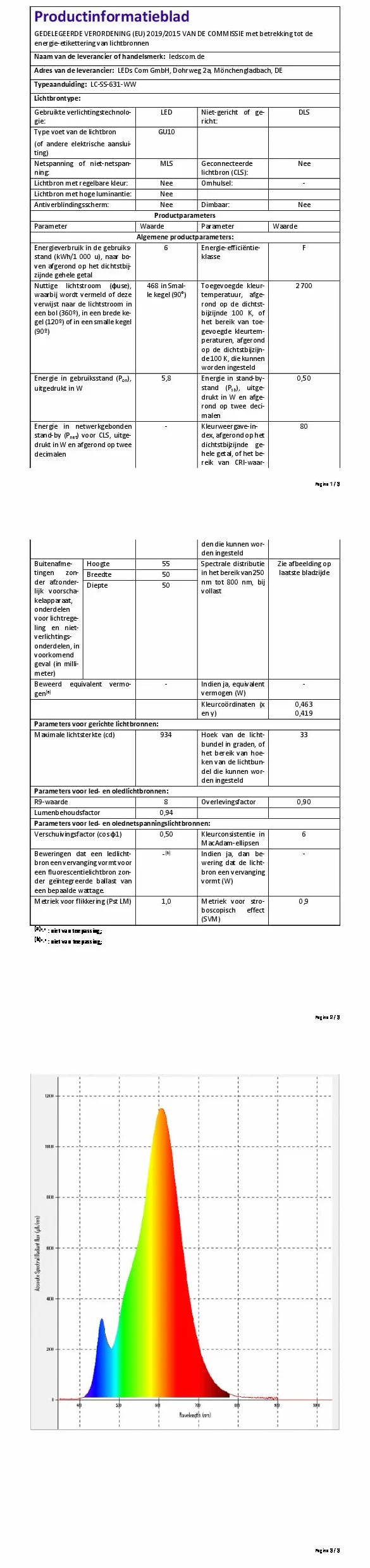 ledscom.de Lampa zaciskowa WAIKA, przełącznik, czarny mat, w zestawie żarówka LED GU10, 468lm ciepła biel