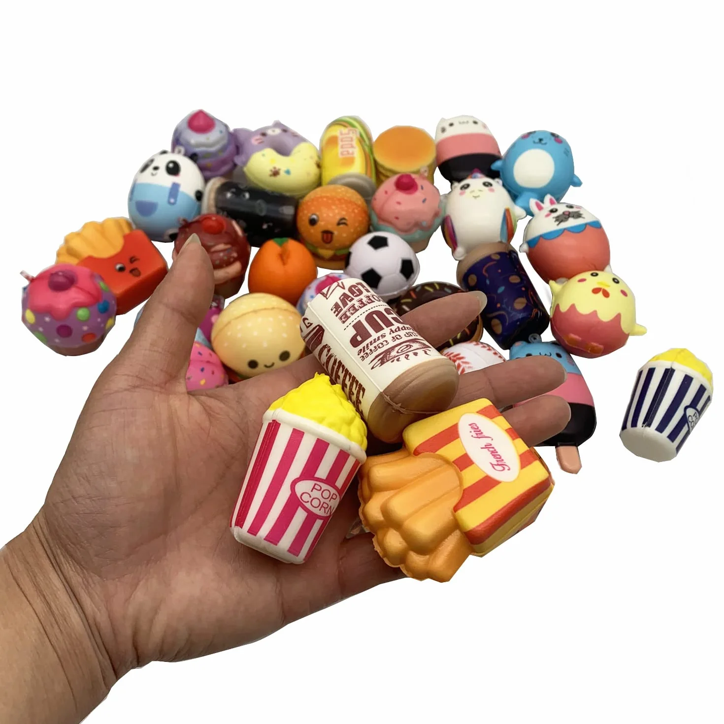 30 sztuk zestawów Squishies powoli rosnących Kawaii słodkie, przypadkowe ciasto chleb, panda bułeczki z kreskówki seria redukcja stresu zabawka kot losowo squishy potrząśnij małymi naciskami