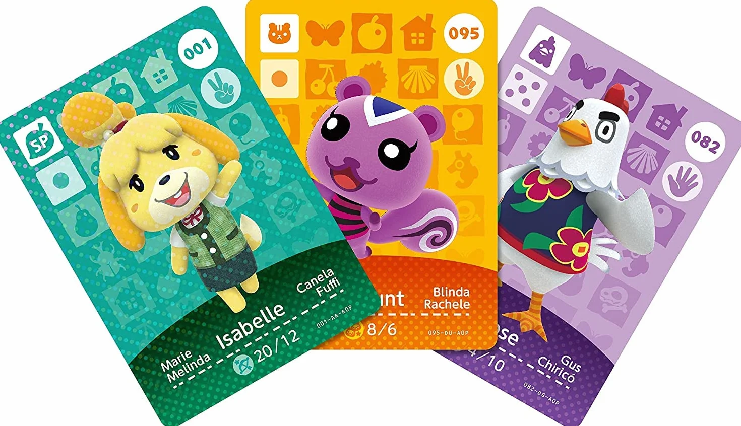 Nintendo Animal Crossing Amiibo karty - seria 1-4 - zestaw 4 sztuk - łącznie 12 kart