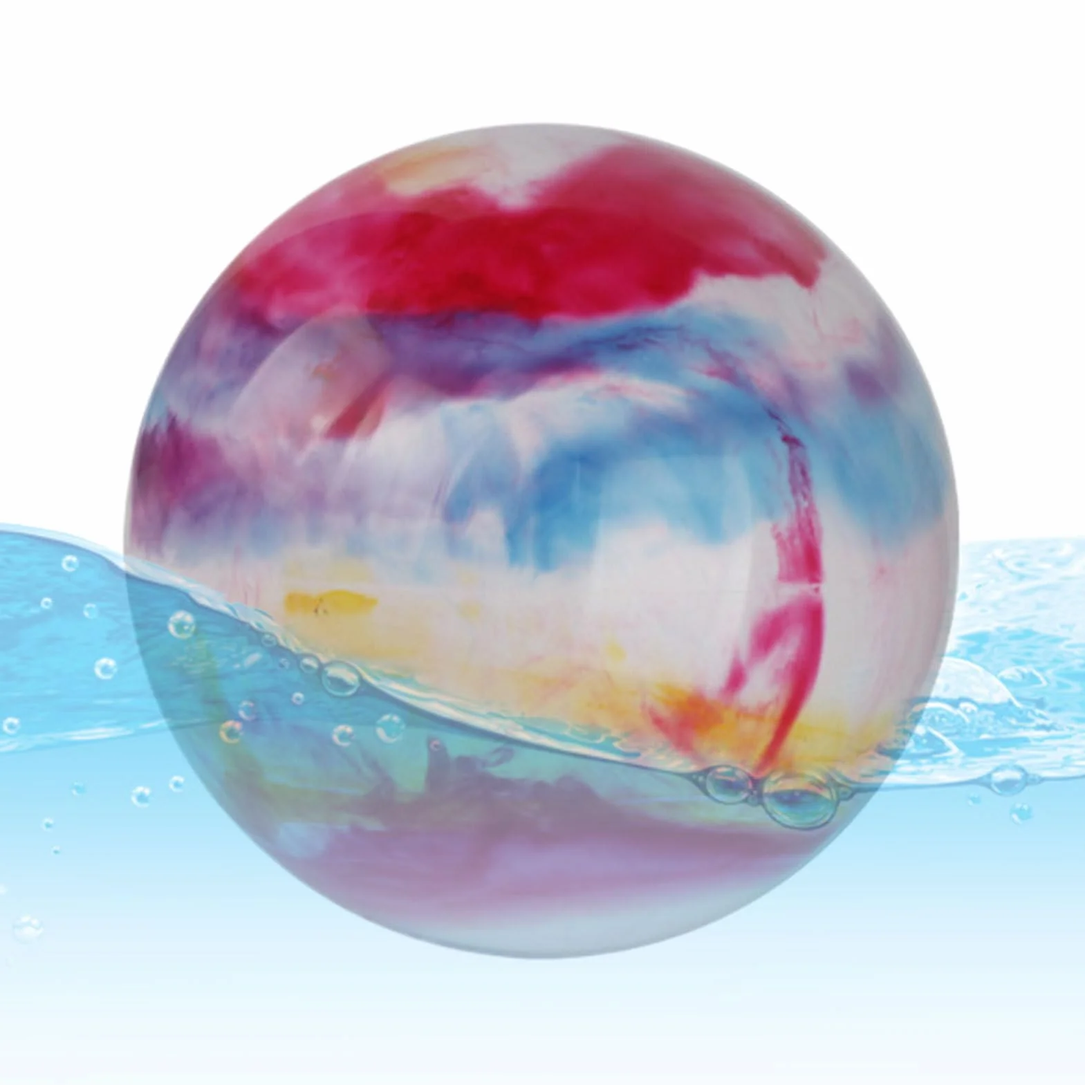 Beach Ball 3-Pack Marbleized Inflatable Pool Toys 15/18 Inches Lightweight Outdoor