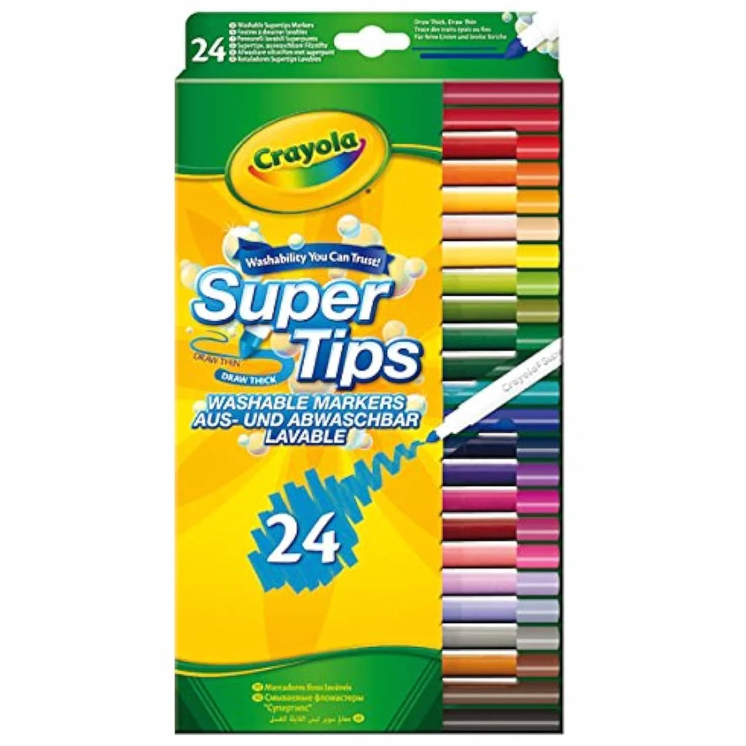 Crayola Zestaw Flamastrów, Wielokolorowy , 24 sztuk, 58-5057-E-000