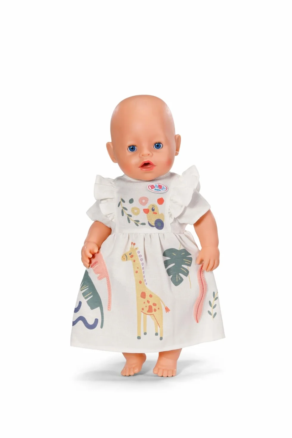 BABY born jurk met jungle ule & giraffenprint - Hoogwaardige poppenaccessoires - Kleding geschikt voor 43 cm poppen