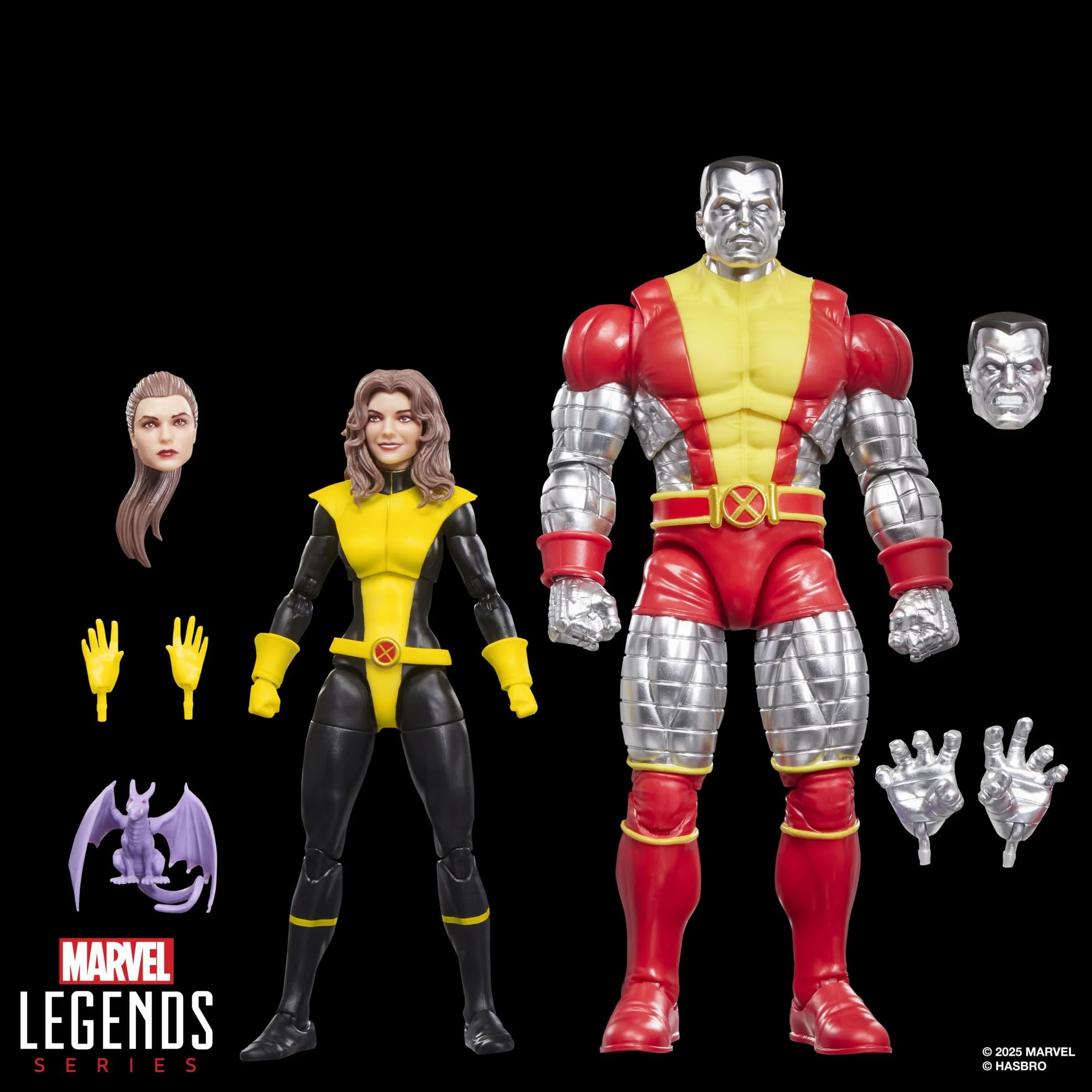 Dwupak Kitty Pryde i Colossus Marvela ze świata X-Men z serii Marvel Legends, dwie 15-centymetrowe figurki kolekcjonerskie inspirowane komiksami Astonishing X-Men