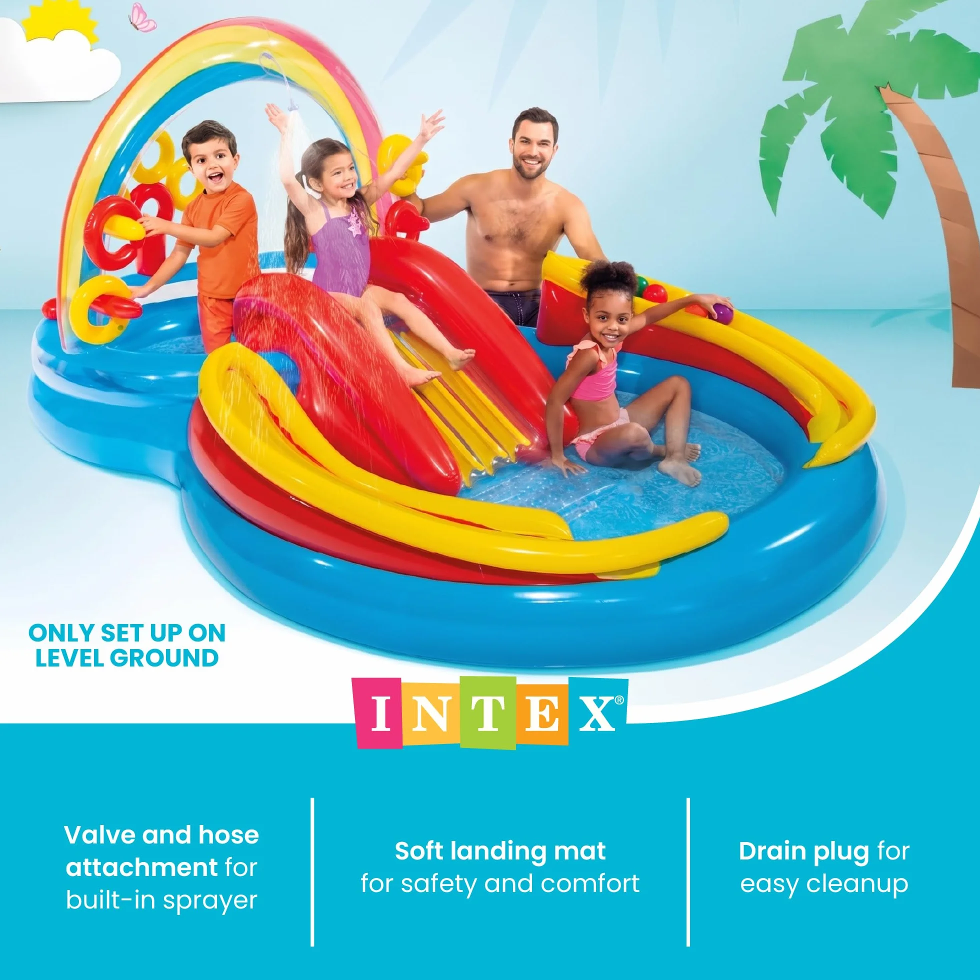 Intex Rainbow Ring Play Centre Wielokolorowy