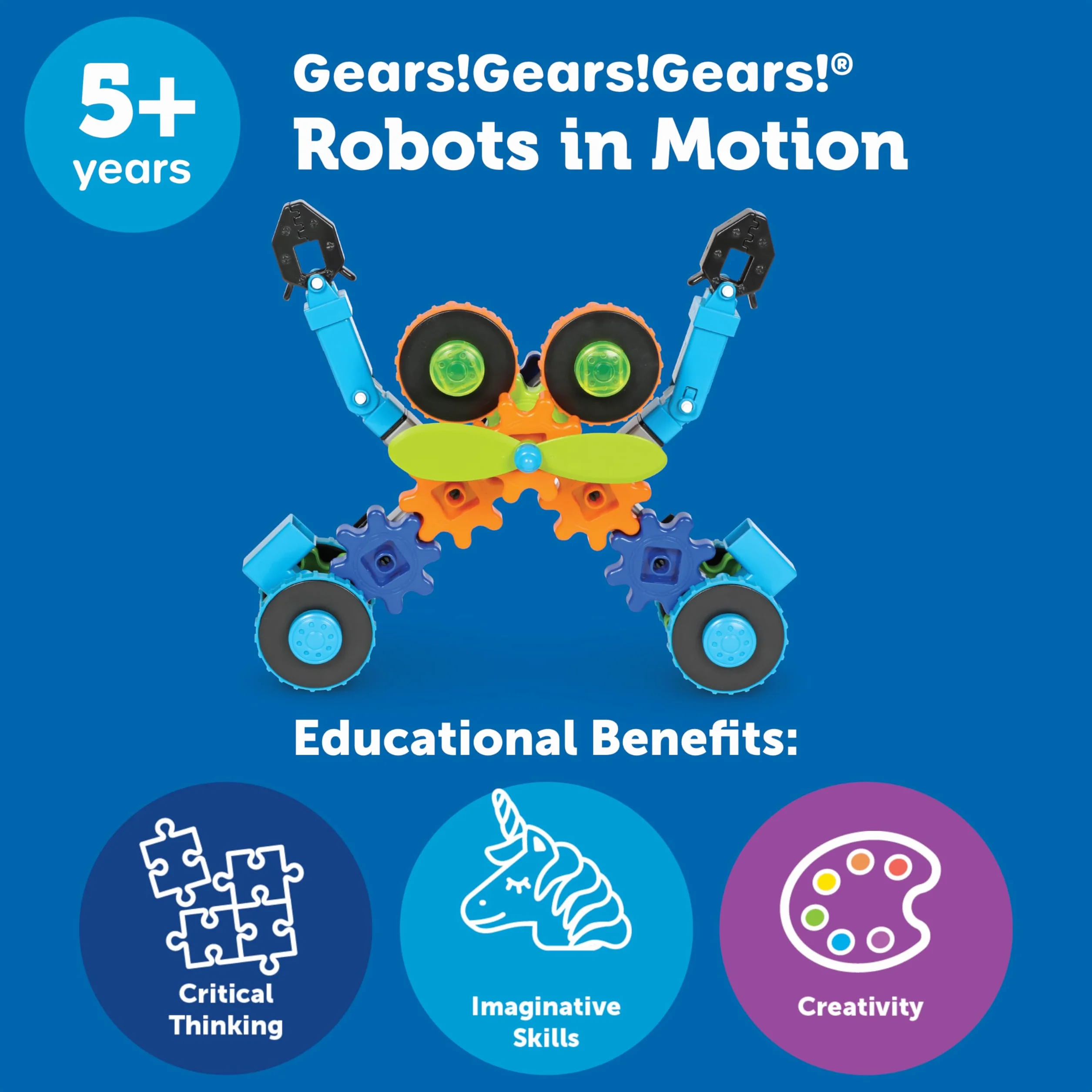 Learning Resources Gears! Gears! Gears! Robots w Ruch 116-Kawałek Budynek Zestaw
