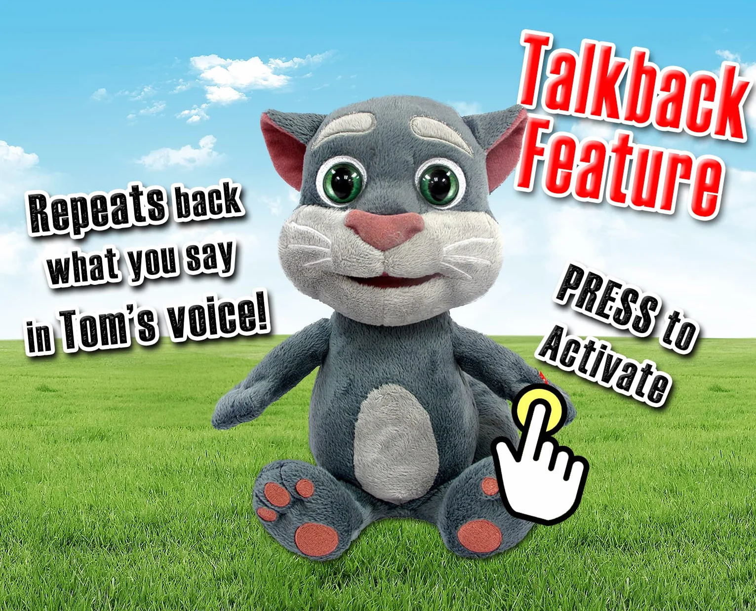 Talking Friends Talkback Tom 30 cm interaktywny przytulny plusz z efektami dźwiękowymi aplikacji