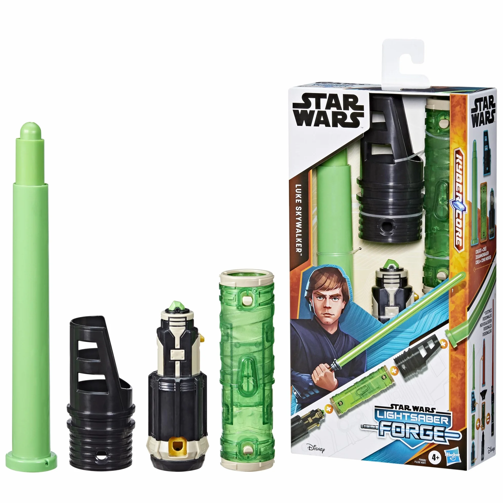 Star Wars Lightsaber Forge Kyber Core, Luke Skywalker, zielony konfigurowalny miecz świetlny