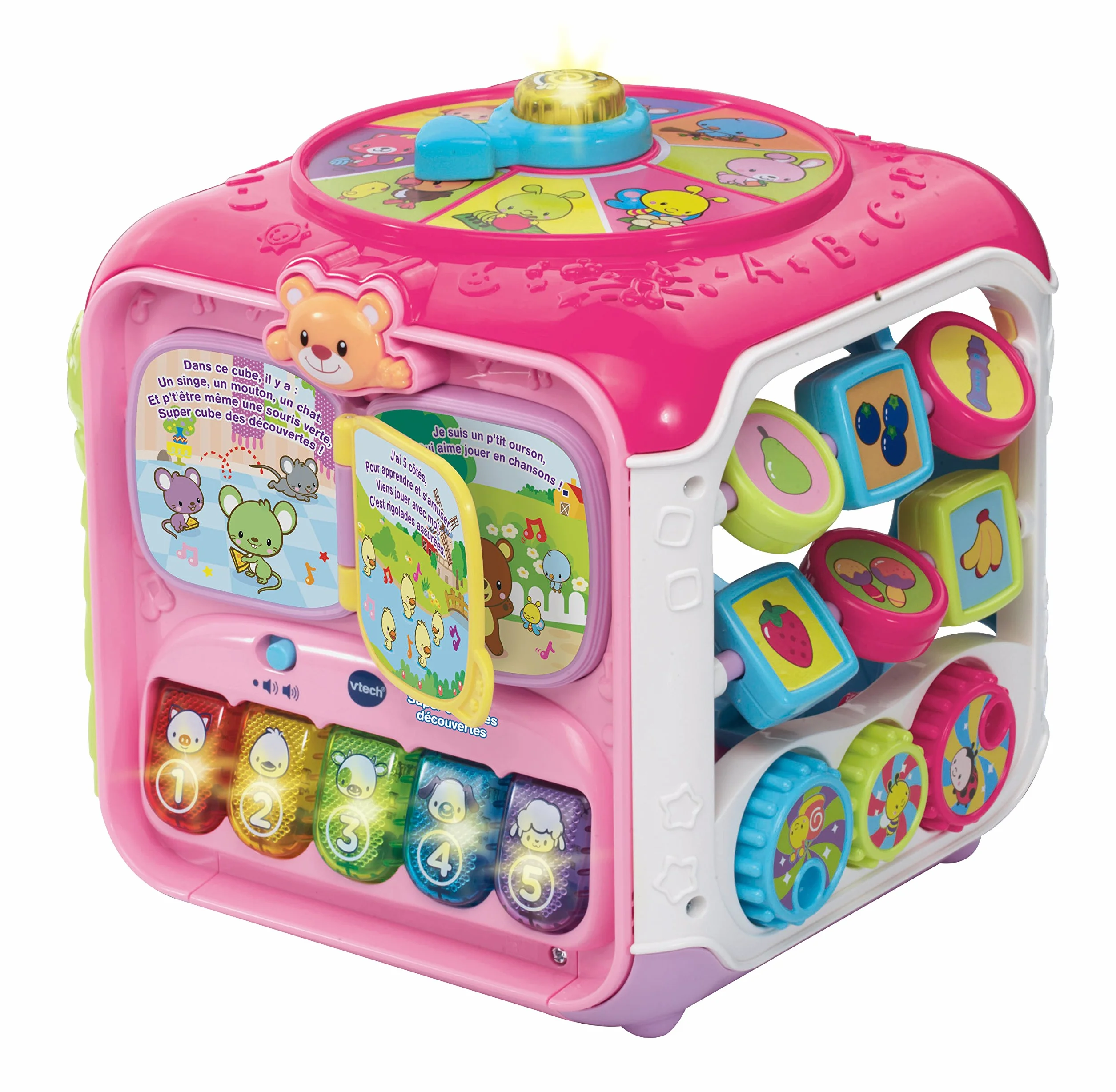 VTech – 183455 – Super Cube do odkrywania – różowy