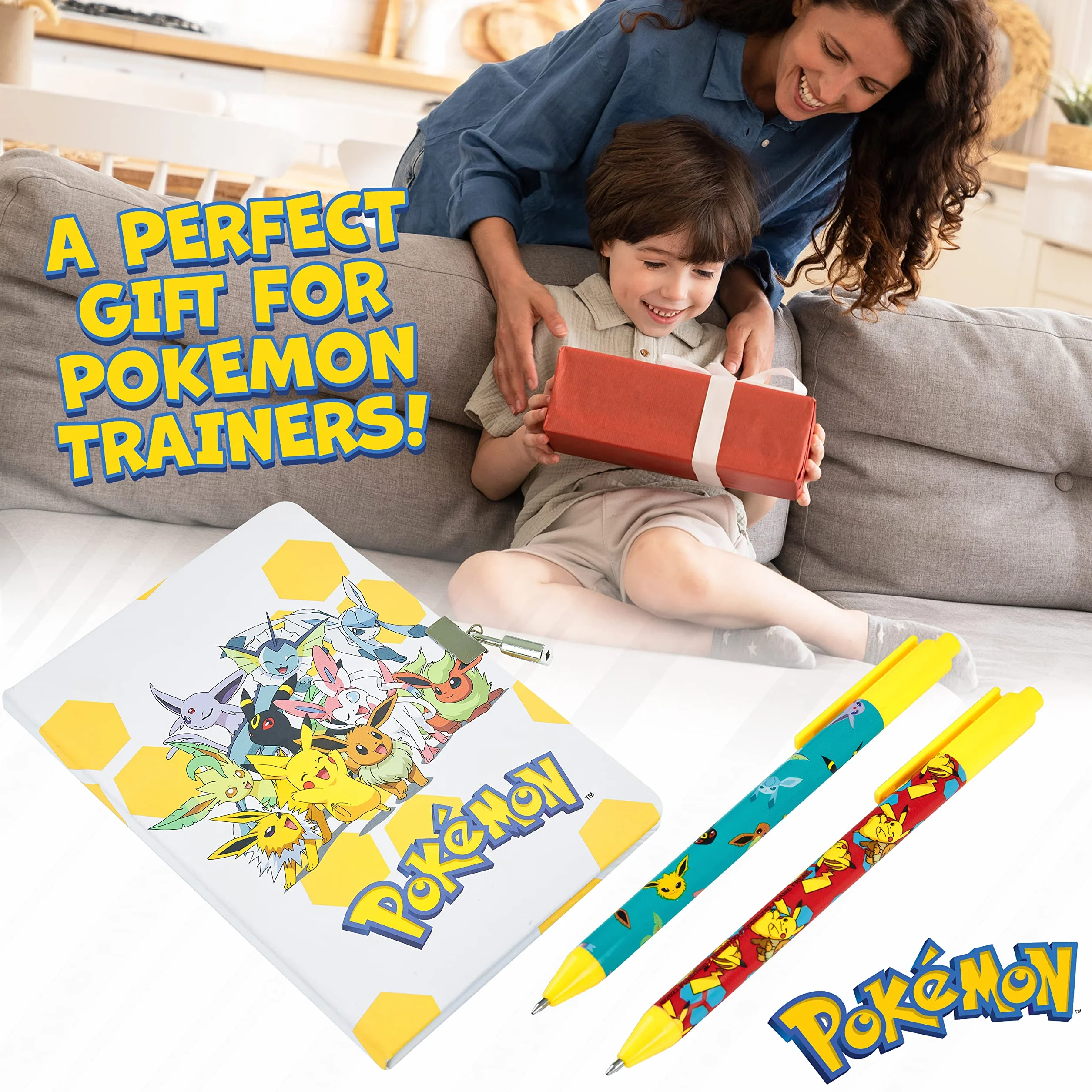 Pokemon zestaw papeterii, sekretny mleczarnia dla dziewcząt i chłopców, zestaw notatników i długopisów, Pikachu Eevee dziennik dla dzieci, pamiętnik, pokemon, prezenty dla chłopców