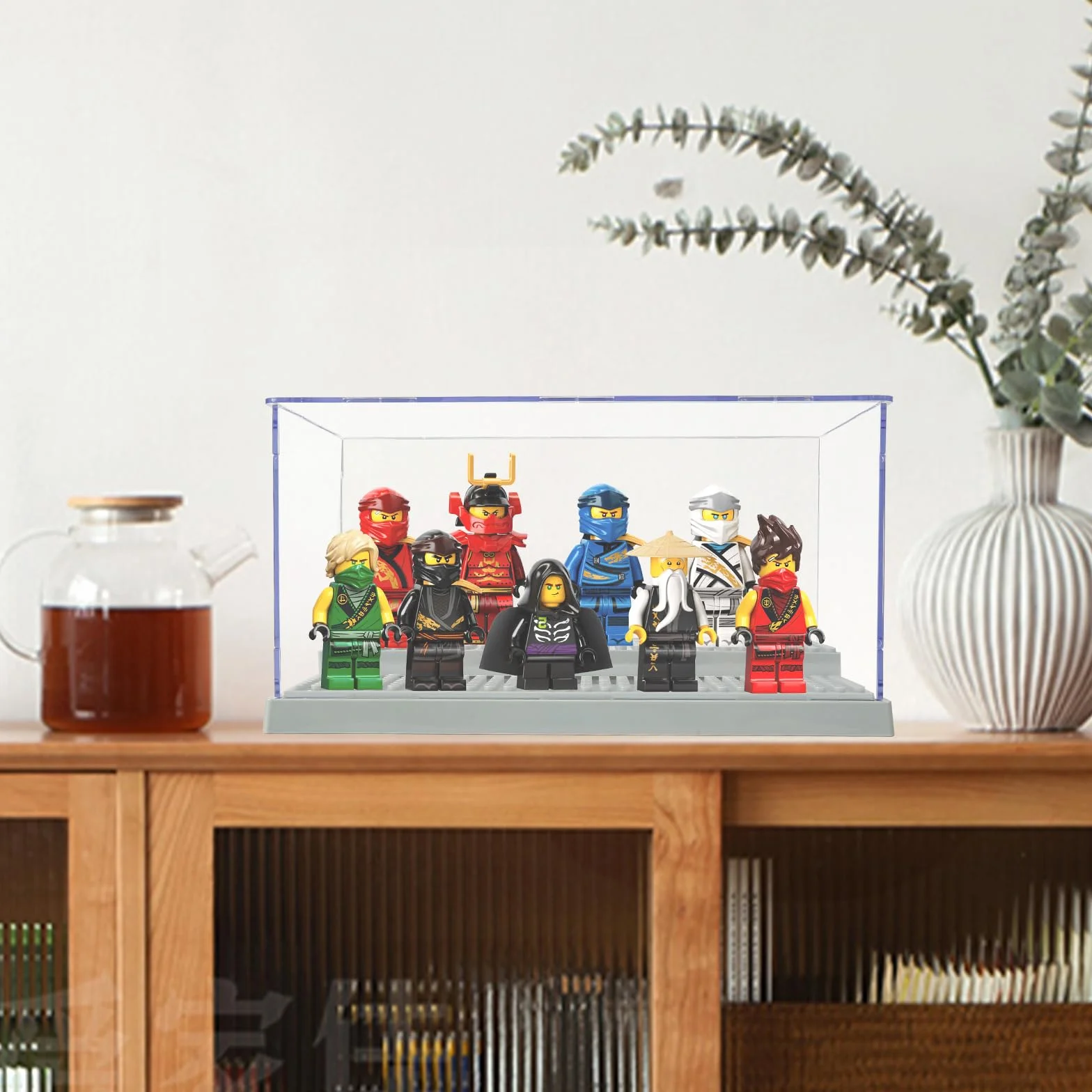 witryna akrylowa, 3-warstwowa, mini figurki, do minifigurek, eksponowania kurzu, baza do minifigurek, cegły, bloków, figurki akcji, bloki do przechowywania (B)
