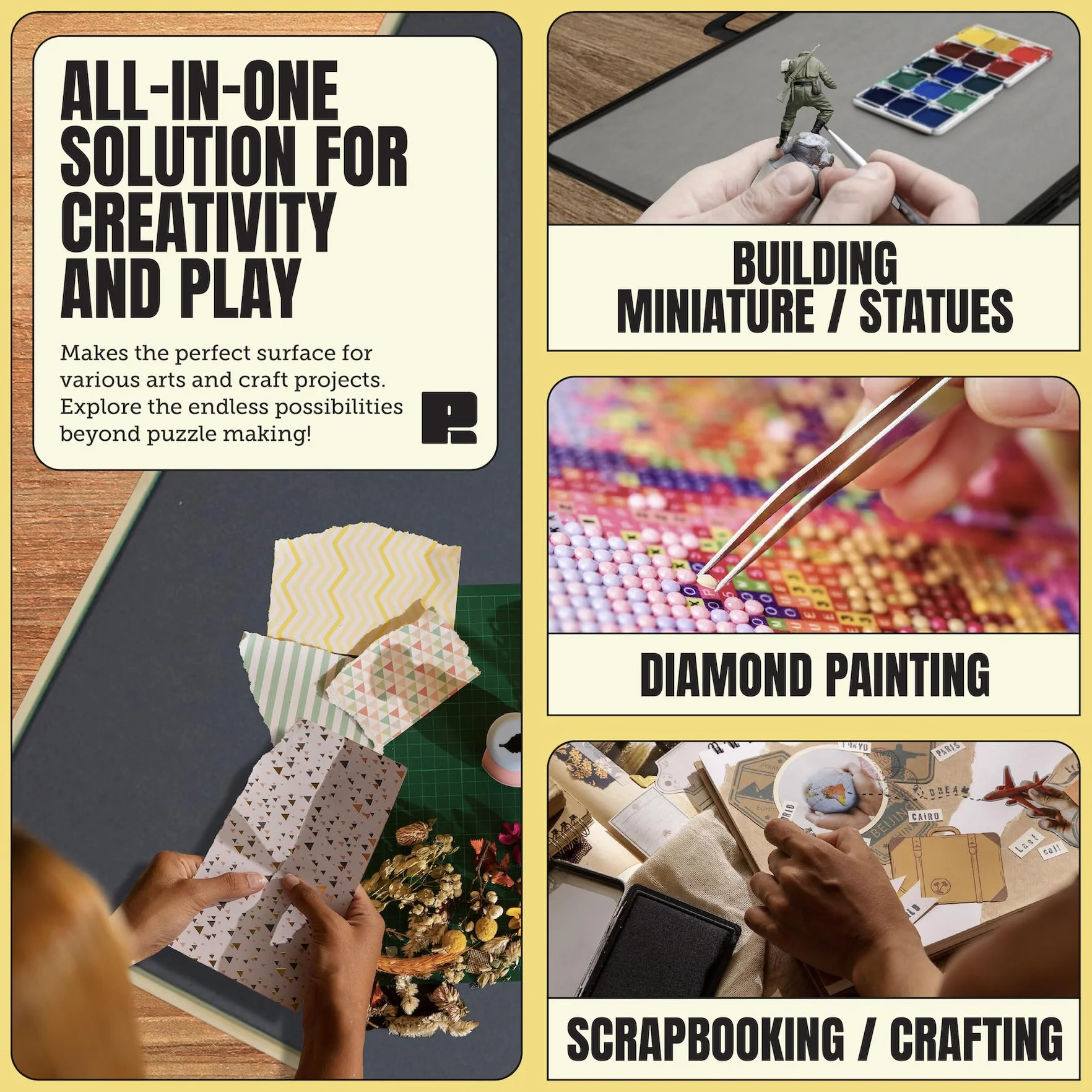 Gotowa do użycia deska z kolorowymi szufladami i matą na okładkę drewnianą deskę do puzzli 24" X 30" Puzzle 1000/1500 elementów Przenośny organizer do puzzli (1000)