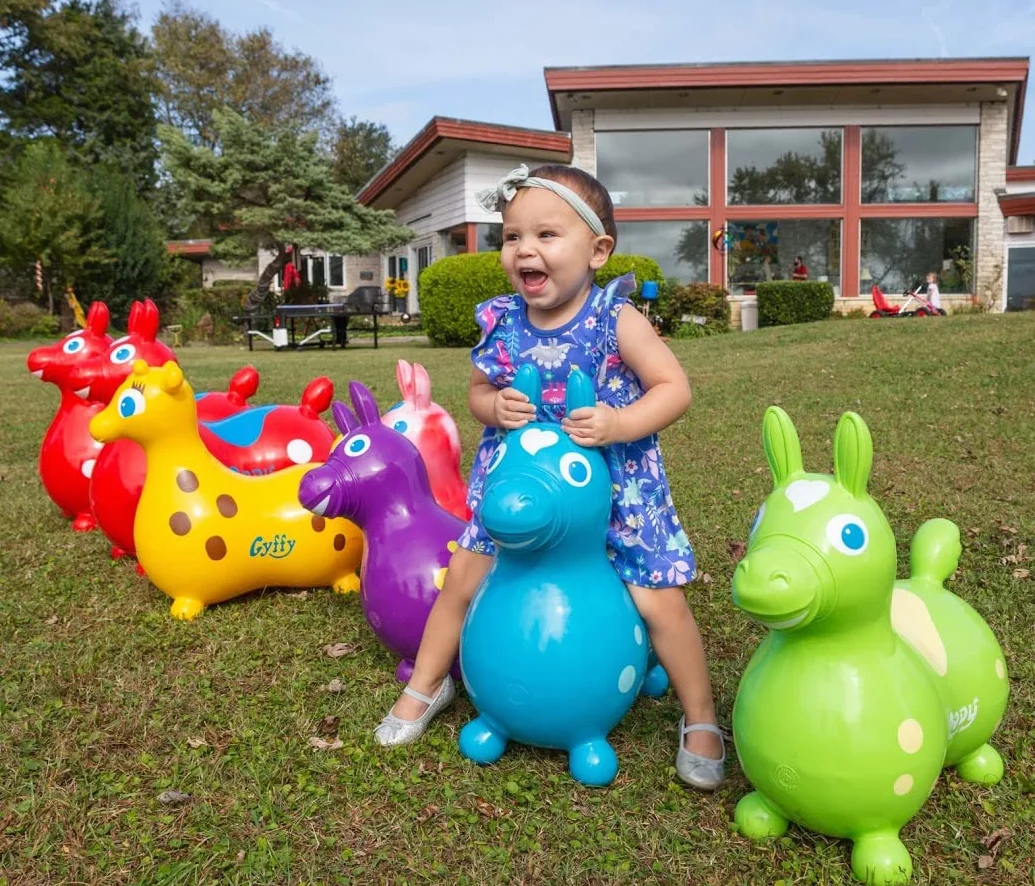Jakobs 4019960 Rody Dmuchany Koń Skaczący, Czerwony
