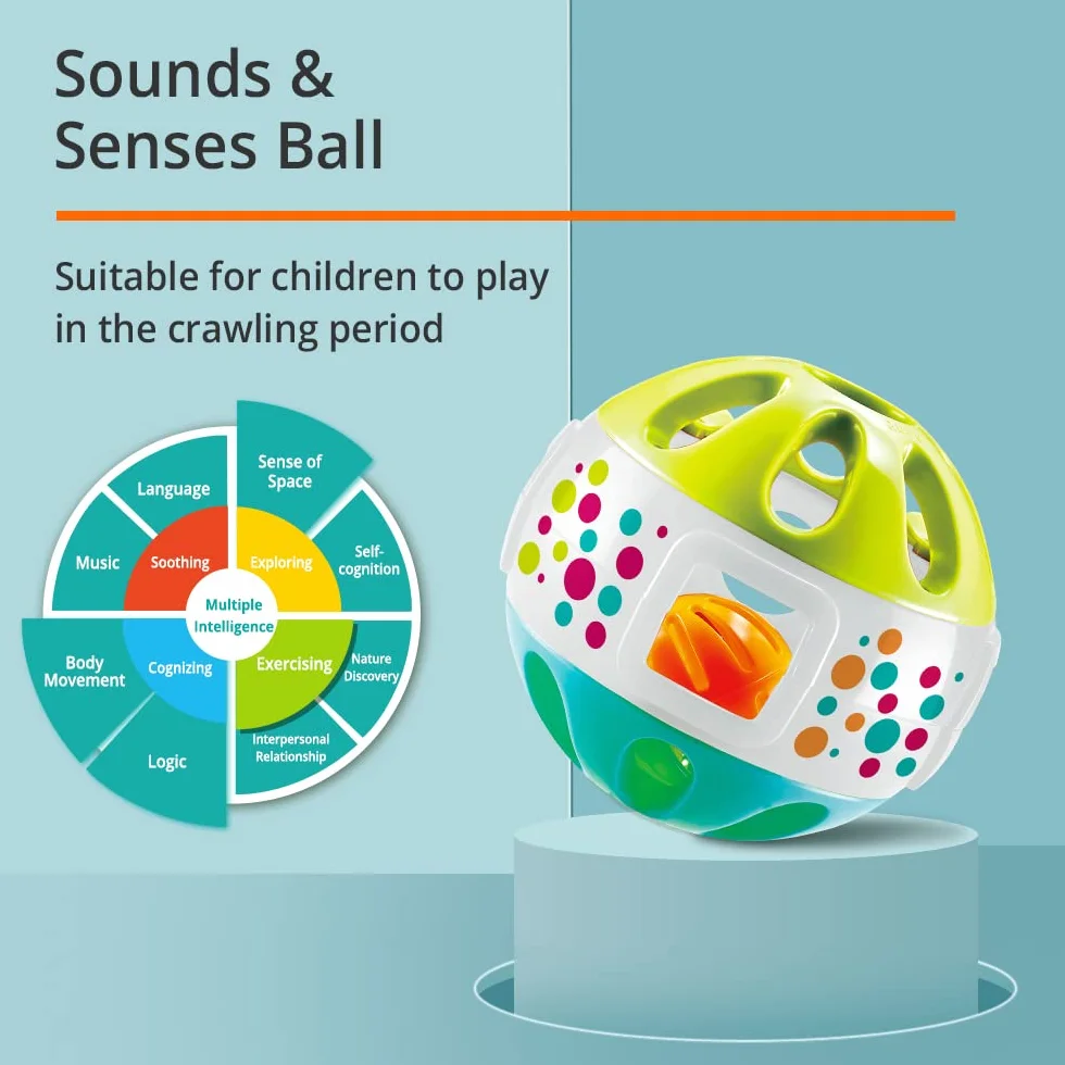 Auldey Toys - Auby Shake and Fun Rattle Ball, Prezenty urodzinowe dla dzieci w wieku 6 7 8 9 10 miesięcy, FR461140