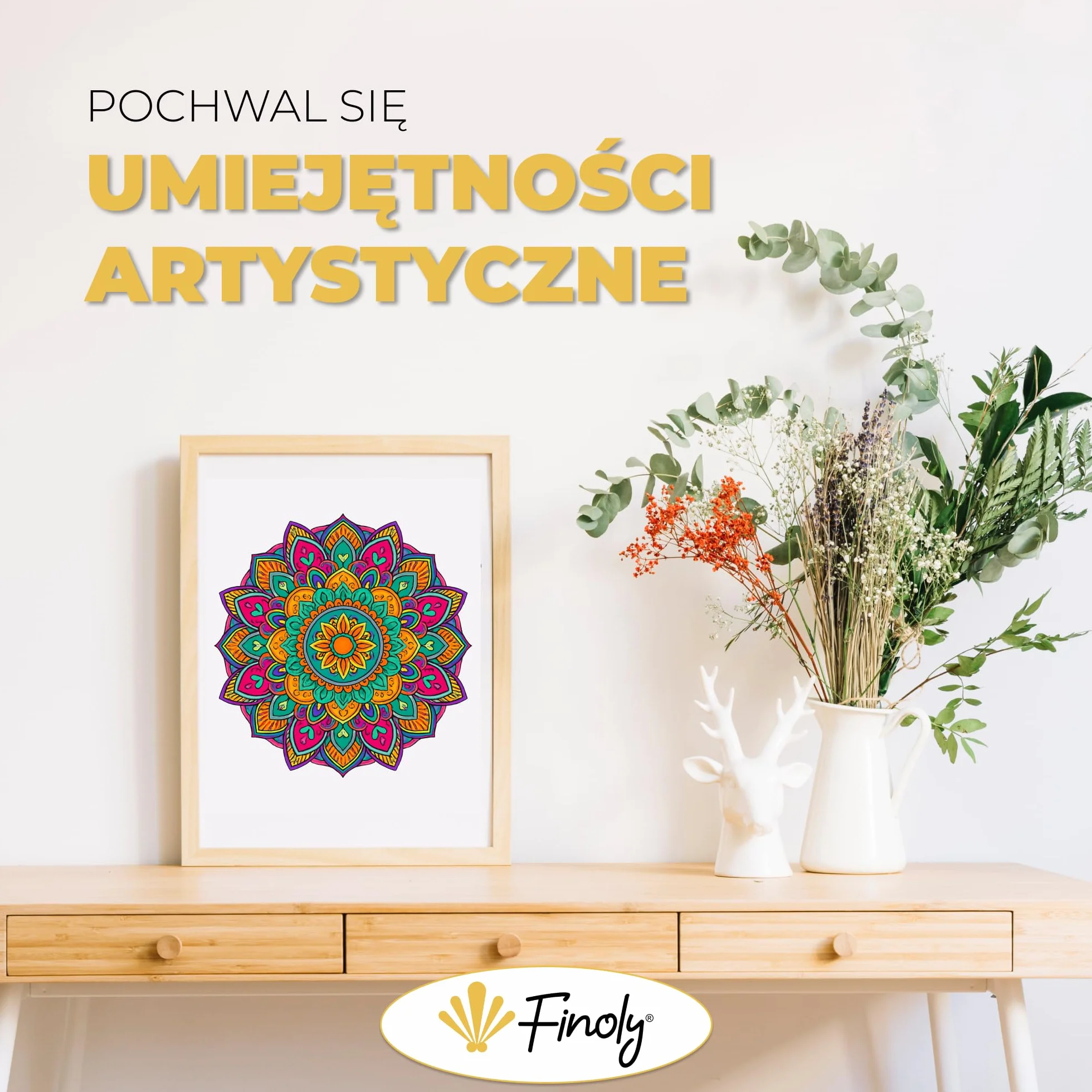 Finoly Mandala Kolorowanka dla Dorosłych z 30 Wzorami | Mandala Dotting Kolorowanka | A4 | Papier Premium | Spiralne Wiązanie | Dzień | TOM I